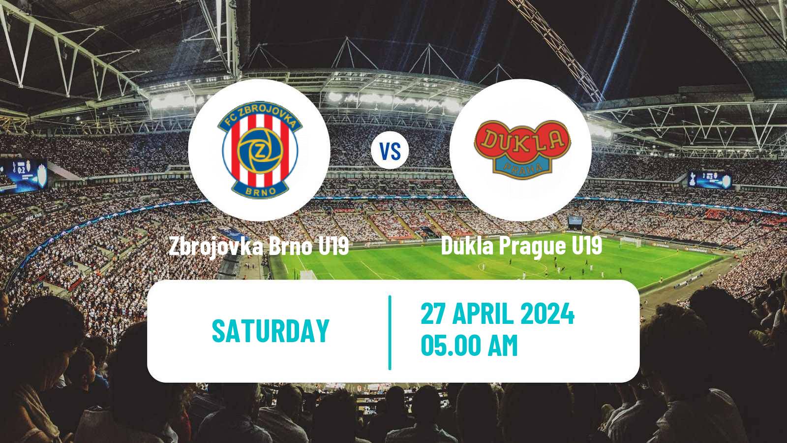 Soccer Czech U19 League Zbrojovka Brno U19 - Dukla Prague U19