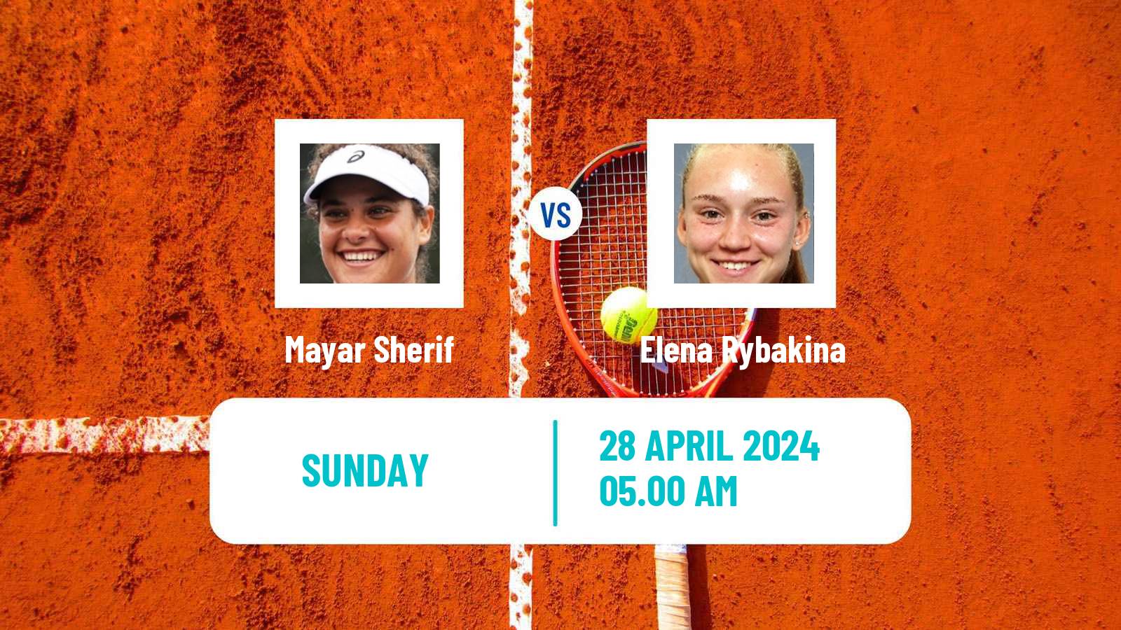 Tennis WTA Madrid Mayar Sherif - Elena Rybakina