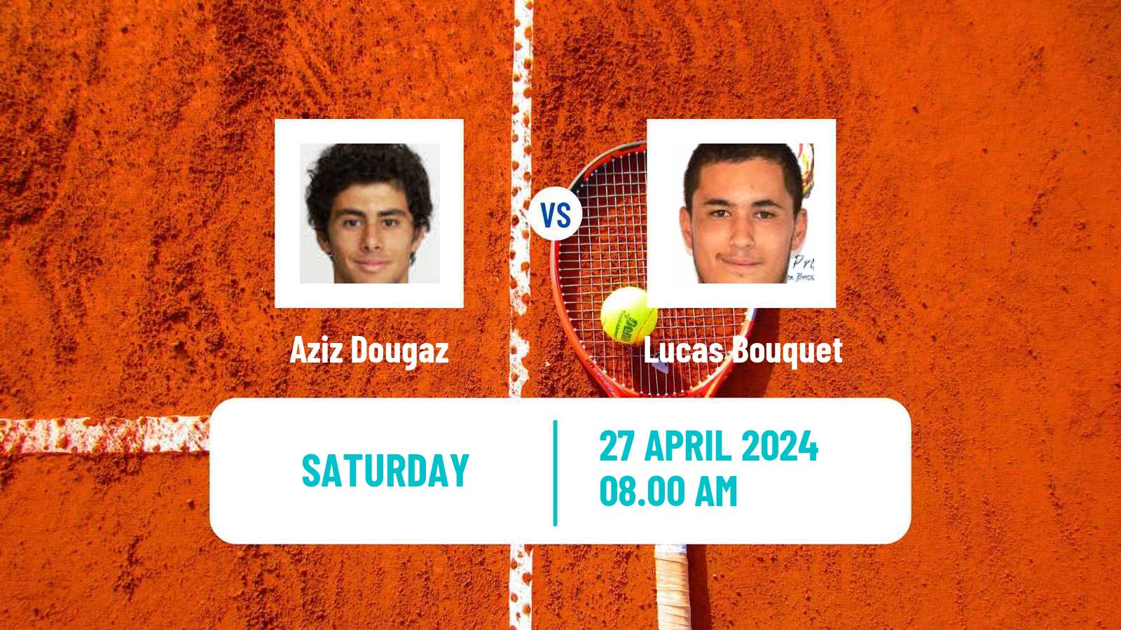 Tennis ITF M25 Angers Men Aziz Dougaz - Lucas Bouquet