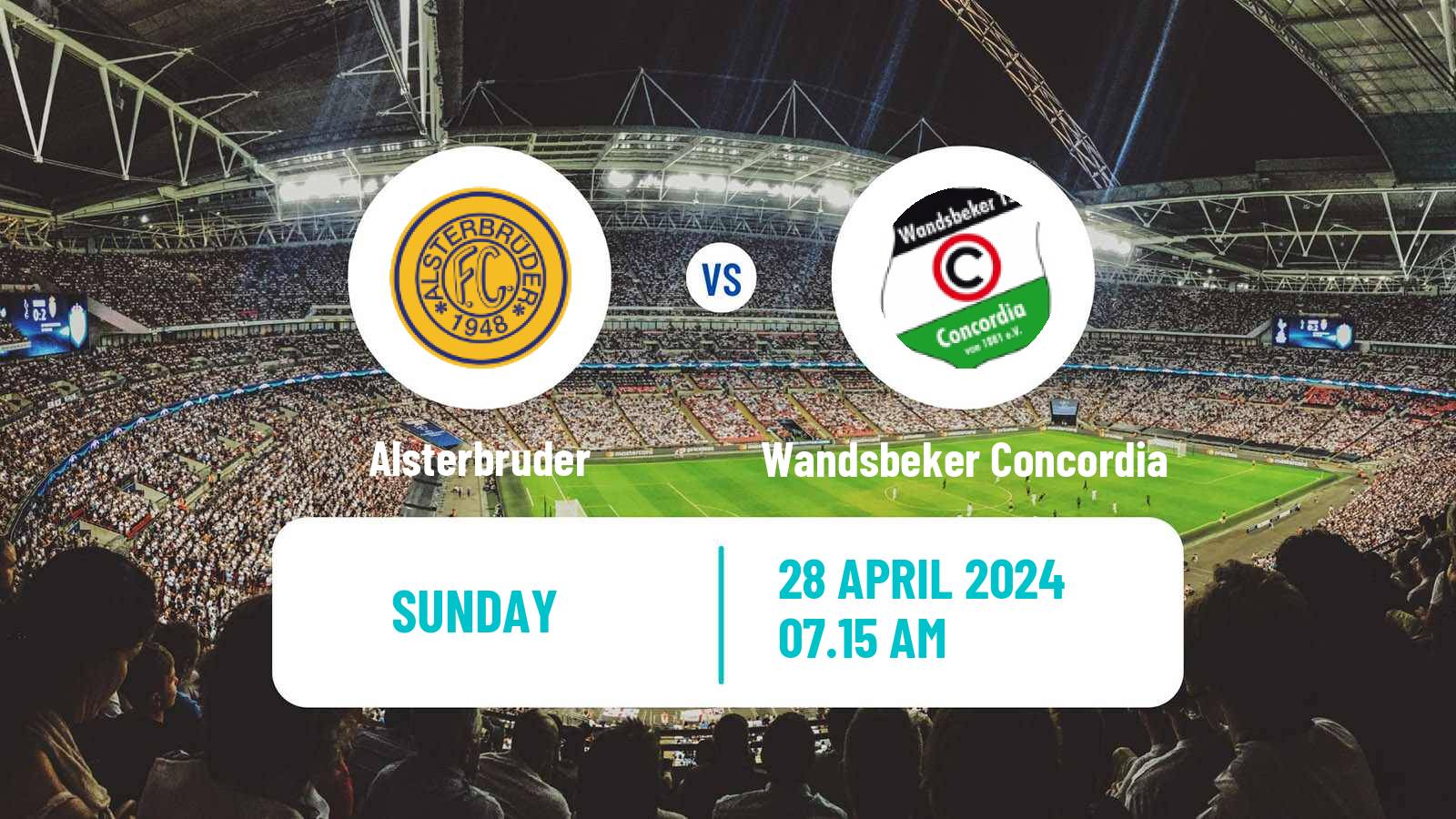 Soccer German Oberliga Hamburg Alsterbruder - Wandsbeker Concordia