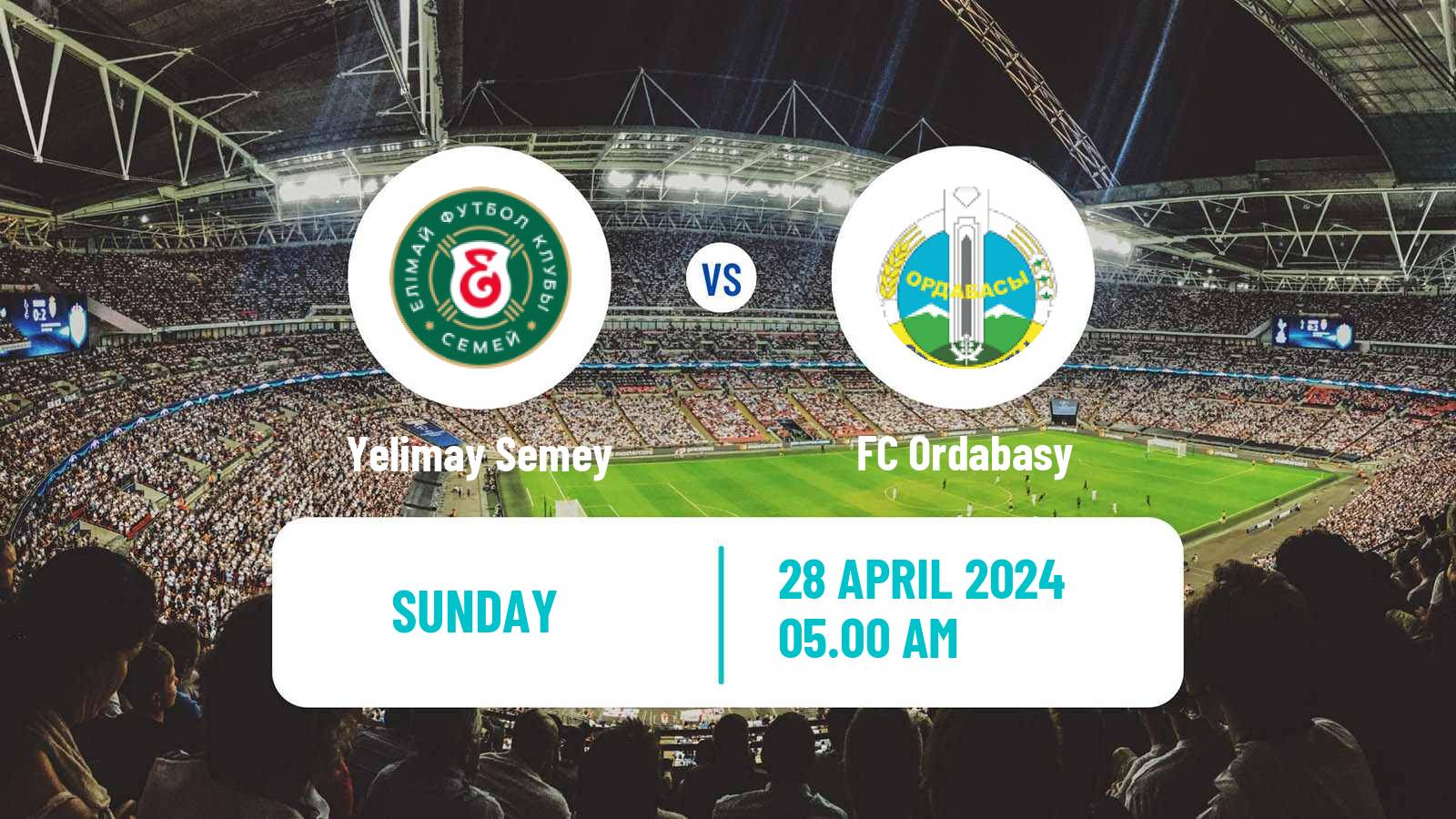 Soccer Kazakh Premier League Yelimay Semey - Ordabasy
