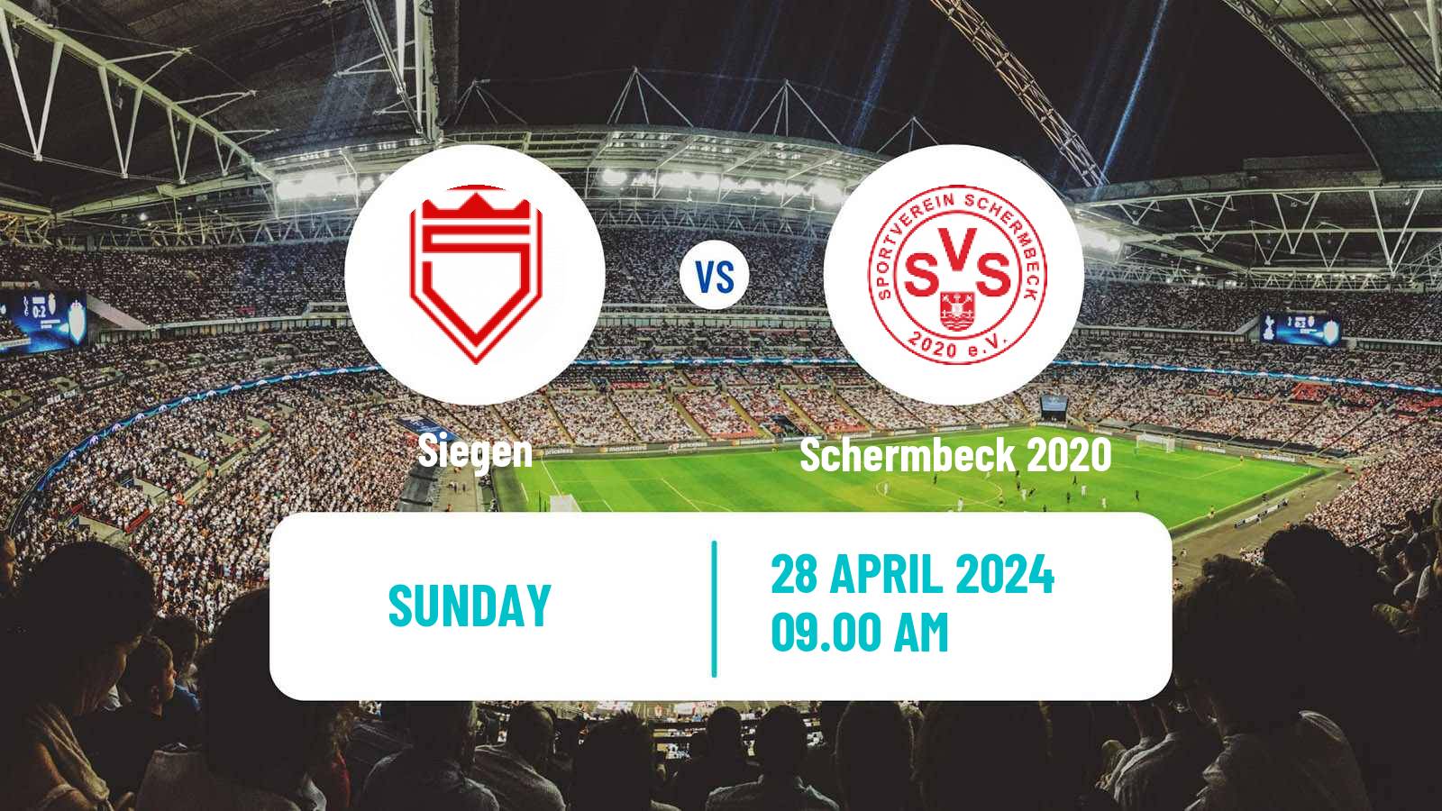 Soccer German Oberliga Westfalen Siegen - Schermbeck 2020