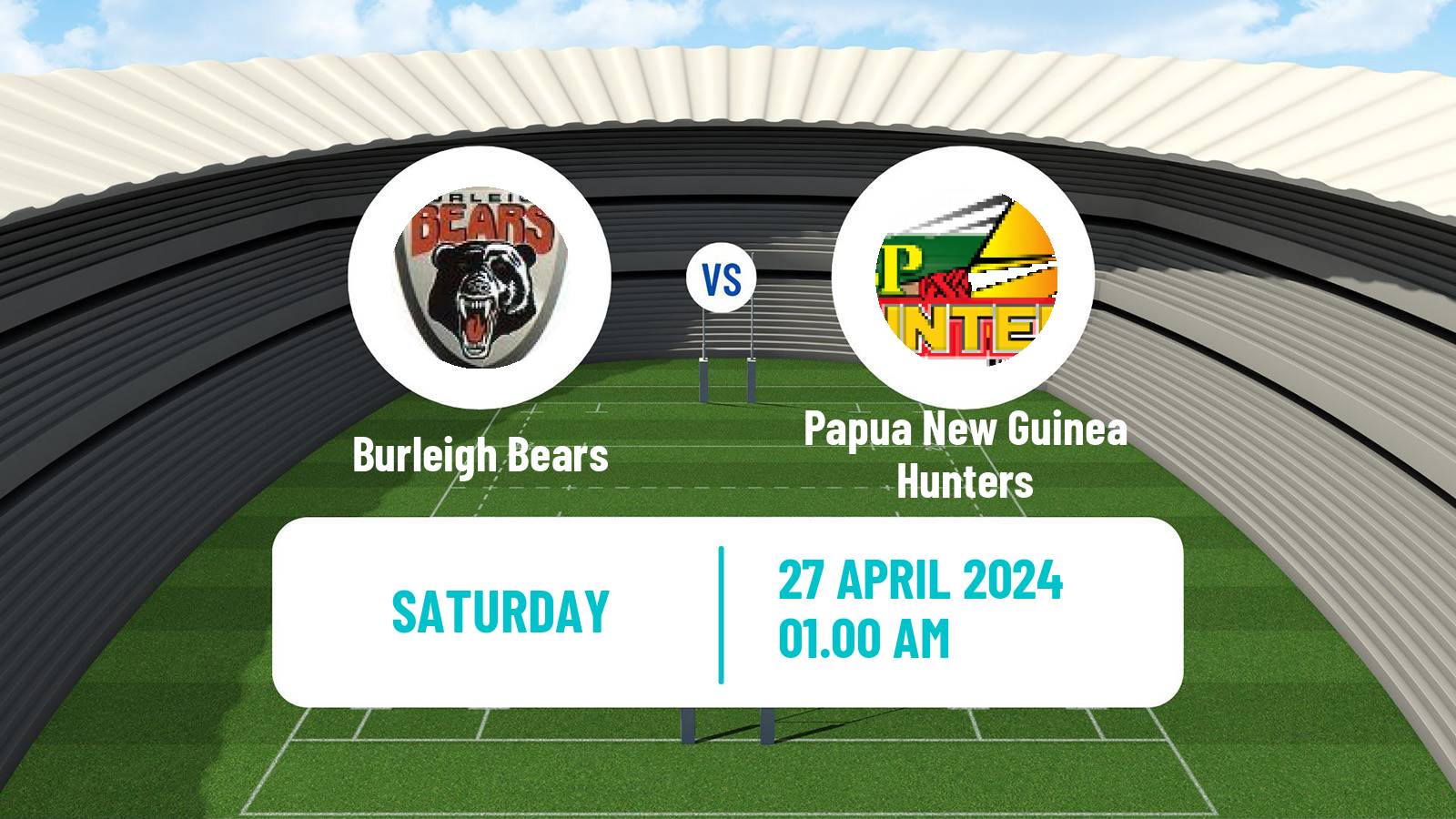 Rugby league Australian Queensland Cup Burleigh Bears - Papua New Guinea Hunters