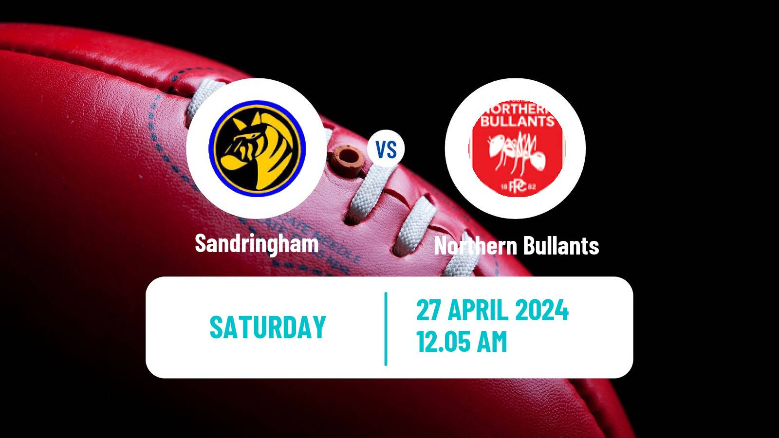 Aussie rules VFL Sandringham - Northern Bullants