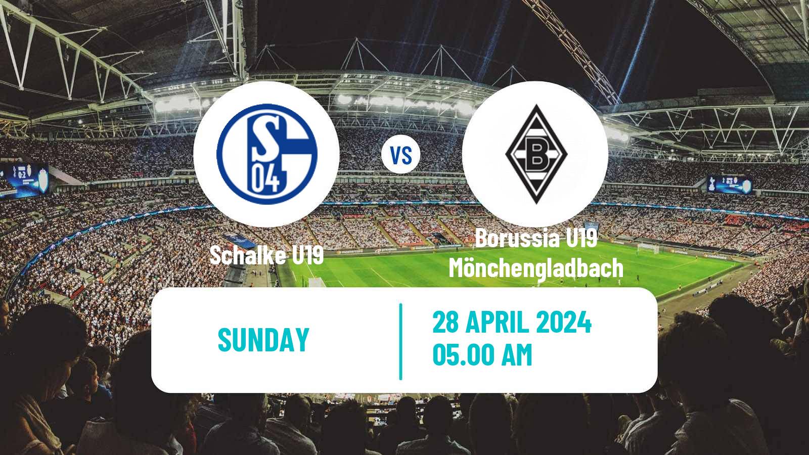 Soccer German Junioren Bundesliga West Schalke U19 - Borussia U19 Mönchengladbach