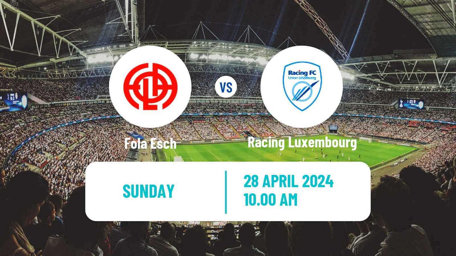 Soccer Luxembourg National Division Fola Esch - Racing Luxembourg
