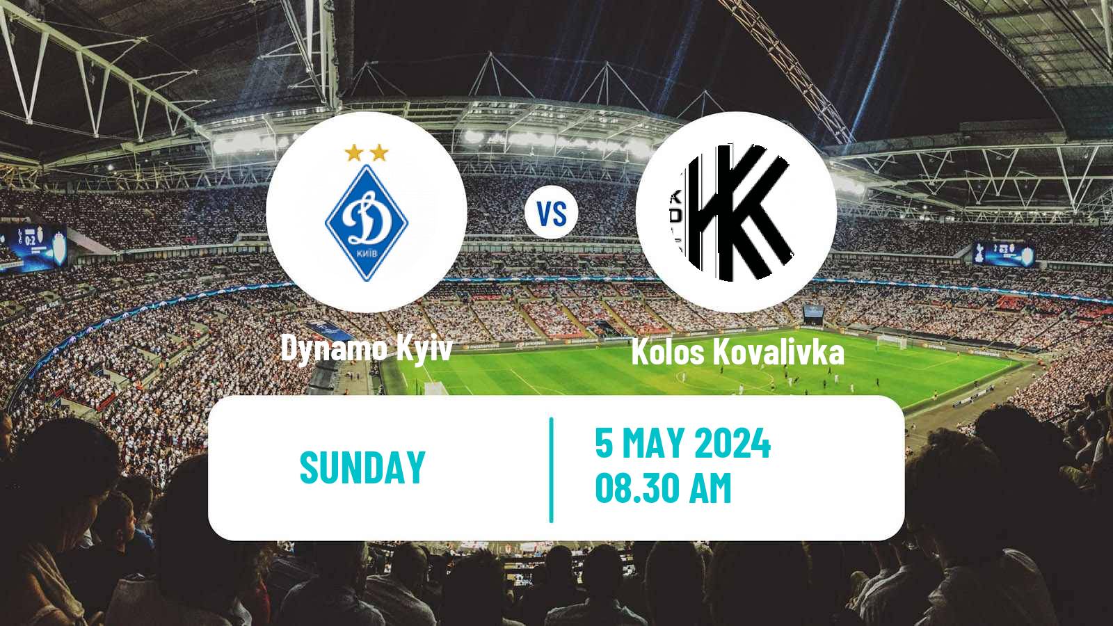 Soccer Ukrainian Premier League Dynamo Kyiv - Kolos Kovalivka