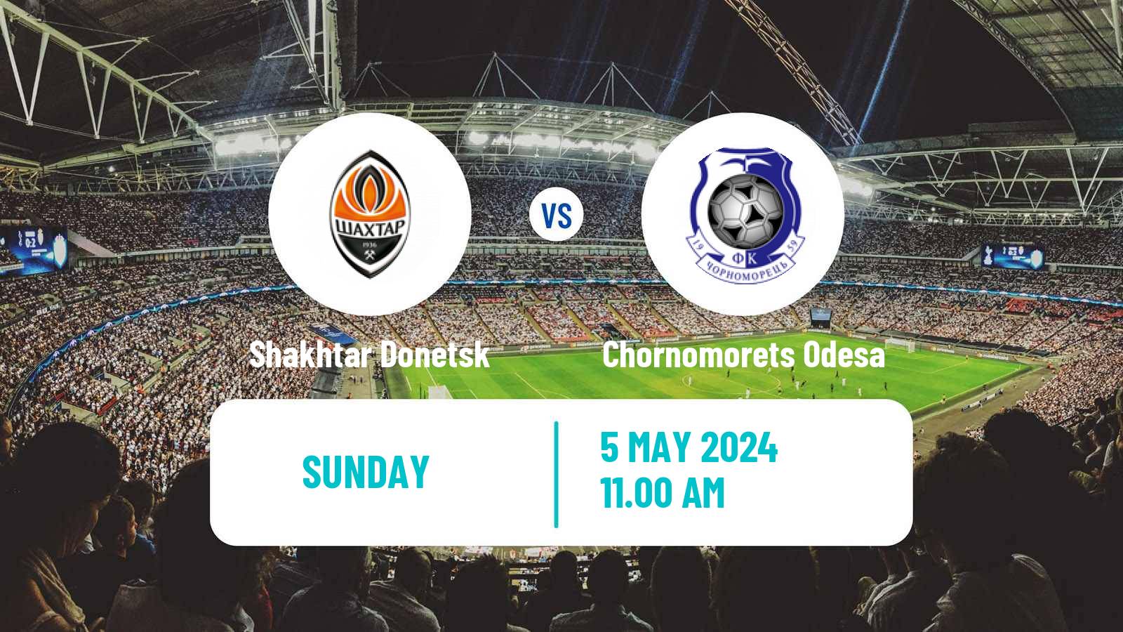 Soccer Ukrainian Premier League Shakhtar Donetsk - Chornomorets Odesa