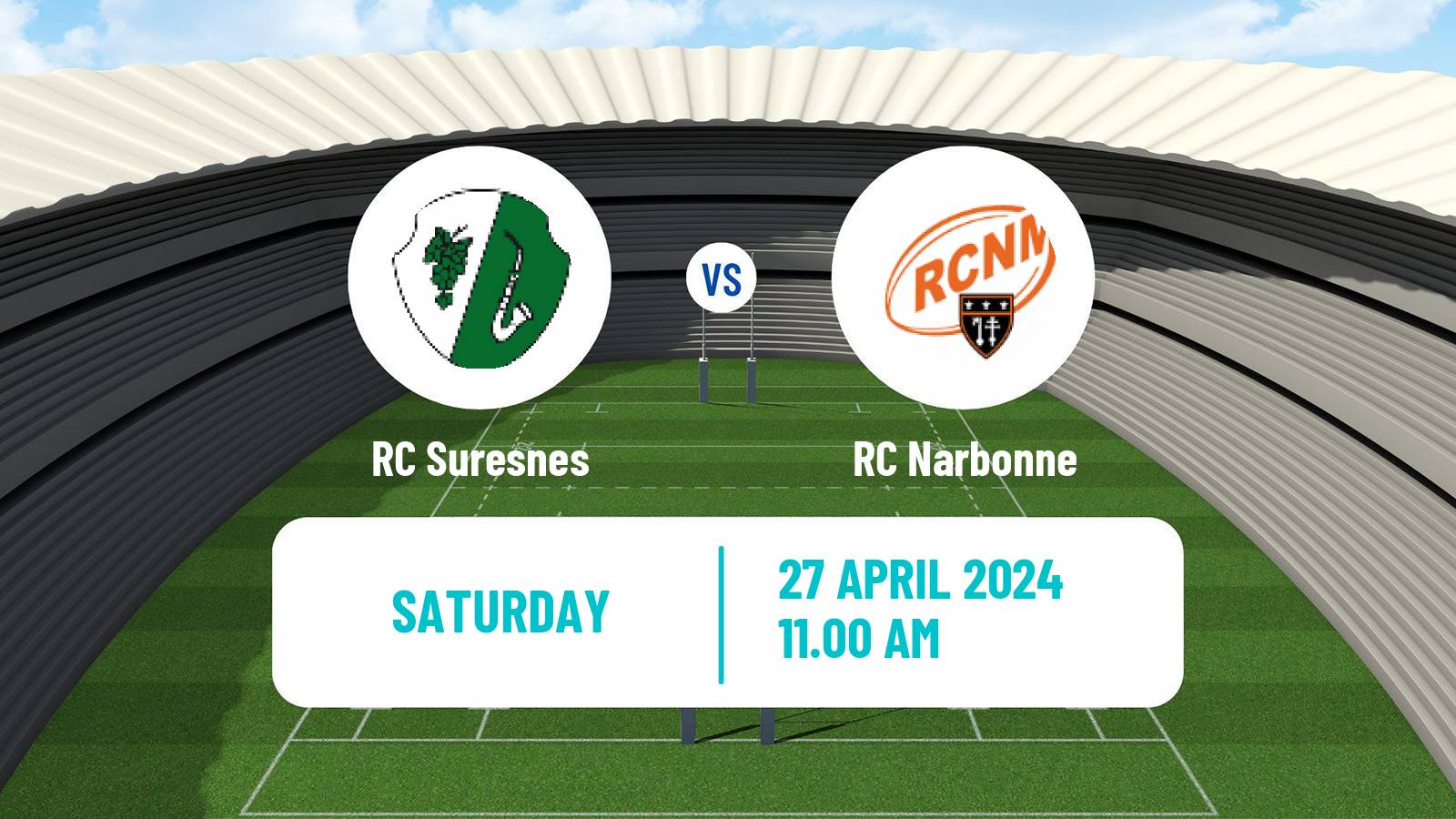 Rugby union French Nationale Rugby Union Suresnes - RC Narbonne