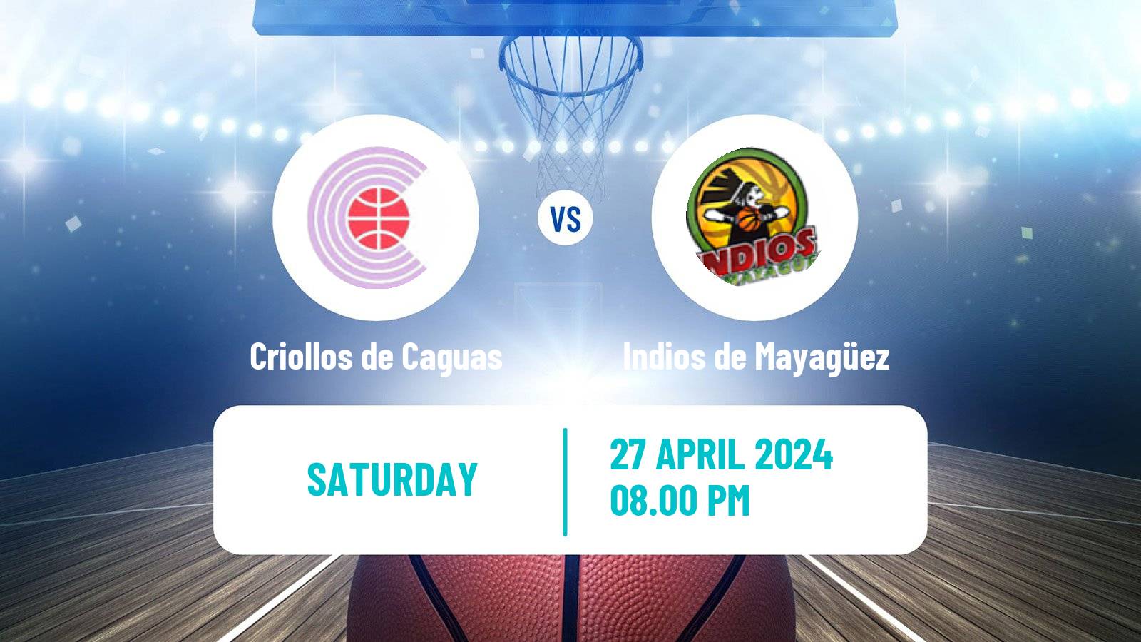 Basketball Puerto Rican BSN Criollos de Caguas - Indios de Mayagüez
