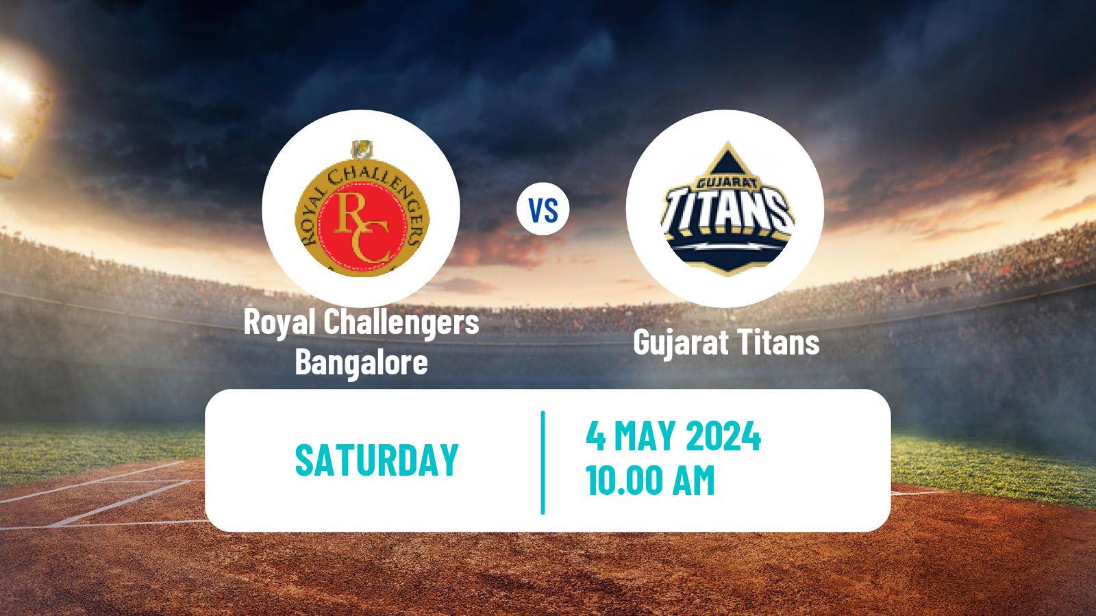 Cricket Indian Premier League Cricket Royal Challengers Bangalore - Gujarat Titans