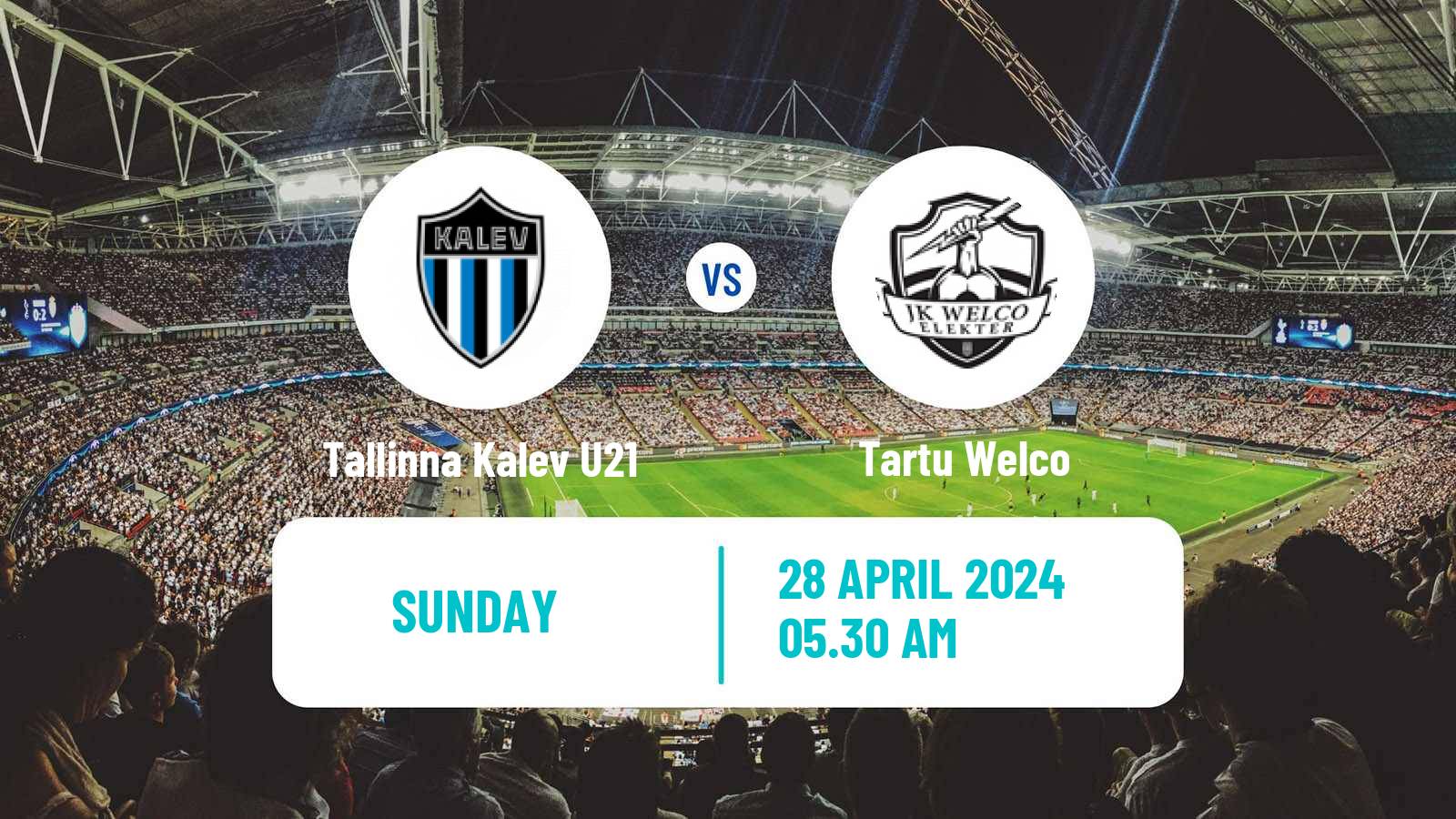 Soccer Estonian Esiliiga Tallinna Kalev U21 - Tartu Welco