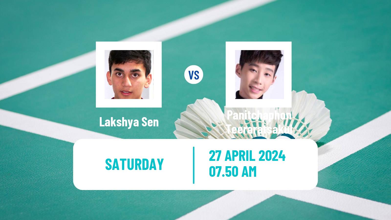 Badminton BWF Thomas Cup Men Lakshya Sen - Panitchaphon Teeraratsakul