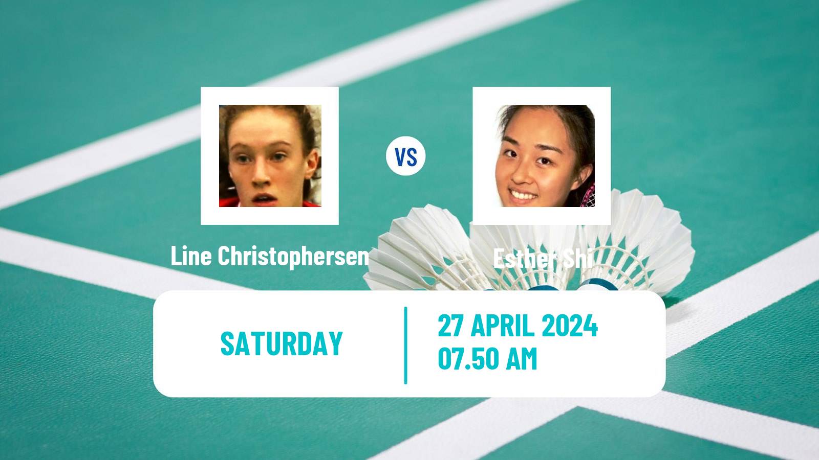 Badminton BWF Uber Cup Women Line Christophersen - Esther Shi