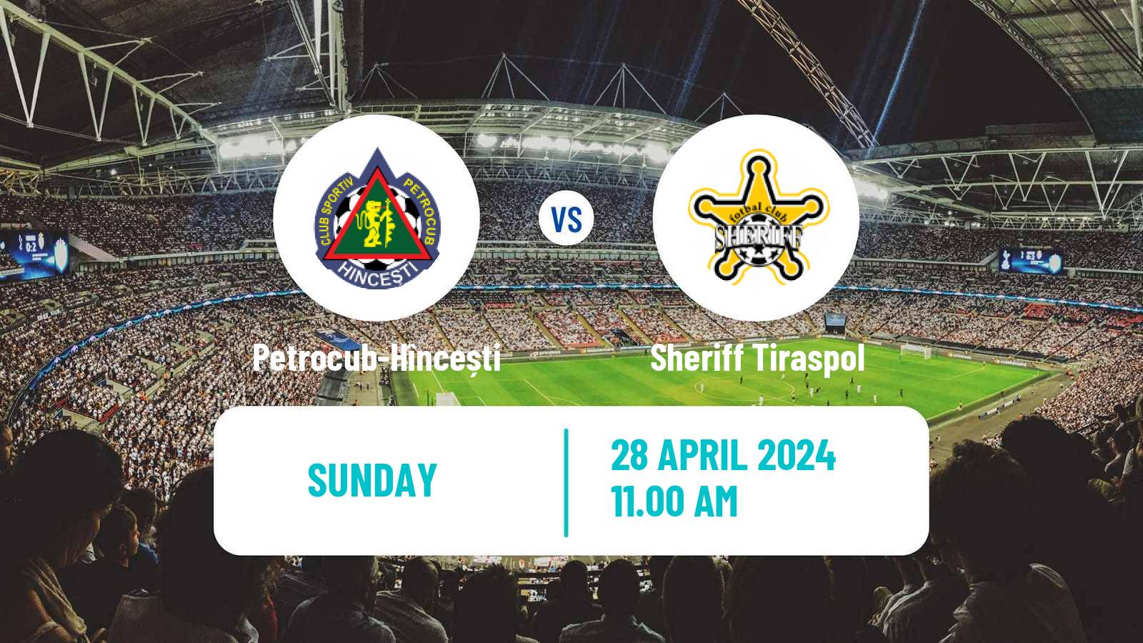 Soccer Moldovan Super Liga Petrocub-Hîncești - Sheriff Tiraspol