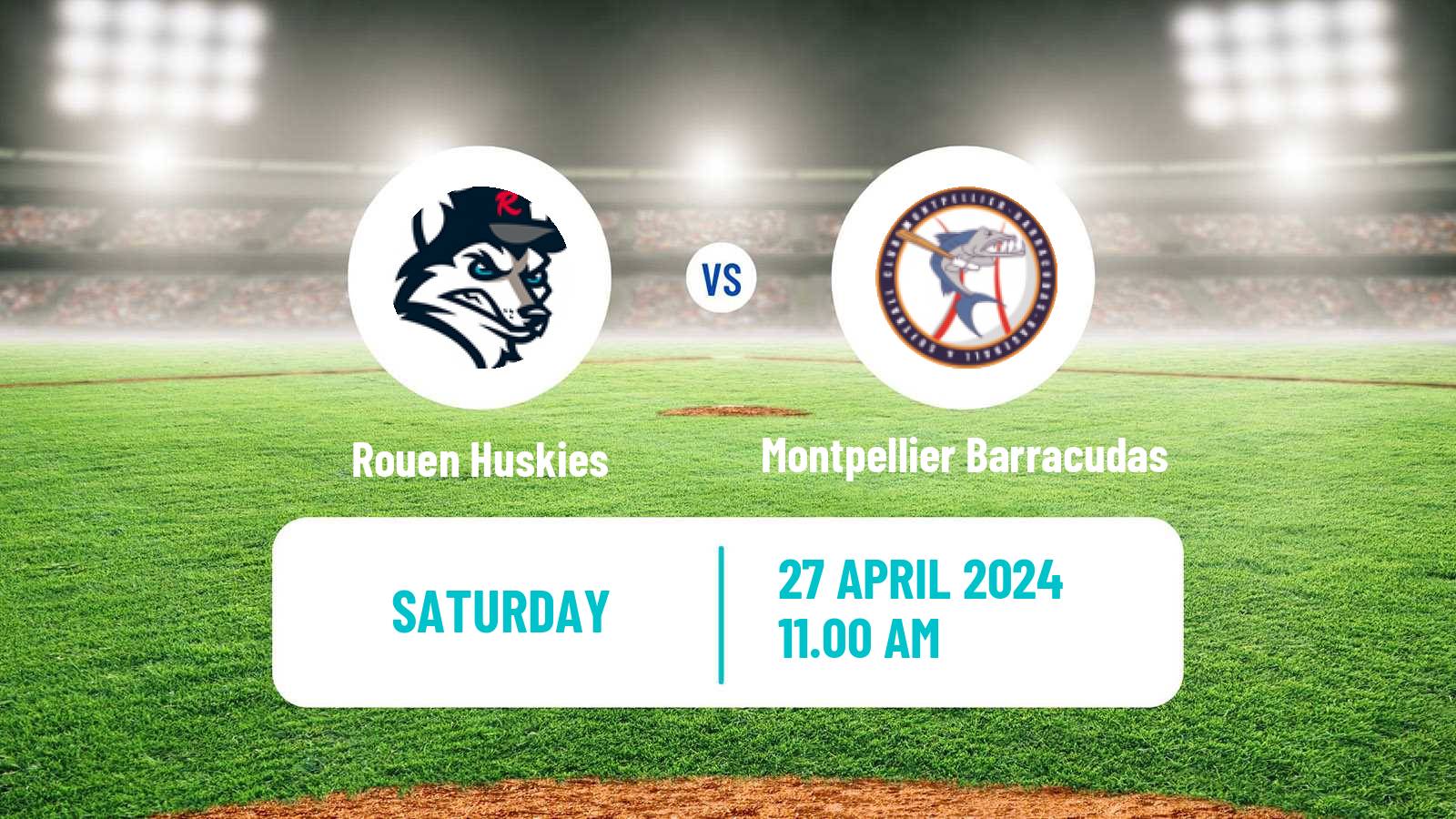 Baseball French Division 1 Baseball Rouen Huskies - Montpellier Barracudas