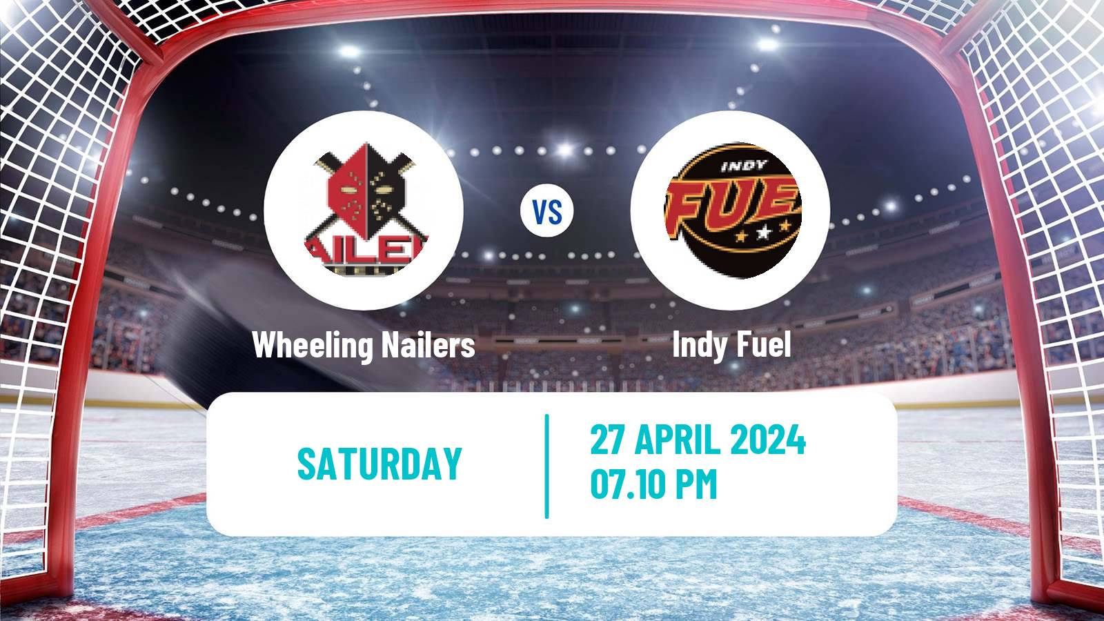 Hockey ECHL Wheeling Nailers - Indy Fuel