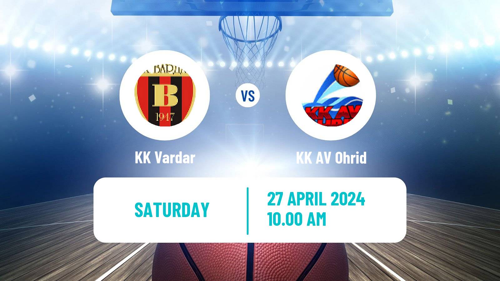 Basketball North Macedonian Prva Liga Basketball Vardar - Ohrid