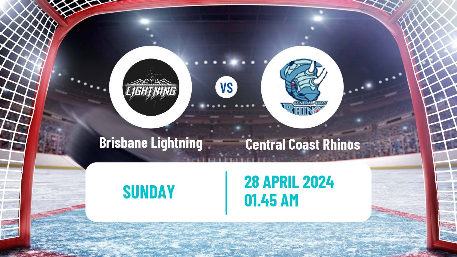 Hockey Australian Ice Hockey League Brisbane Lightning - Central Coast Rhinos