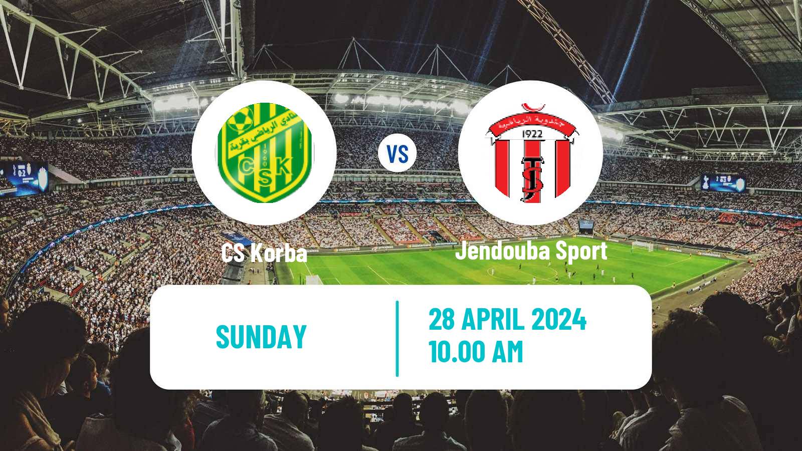 Soccer Tunisian Ligue 2 Korba - Jendouba Sport