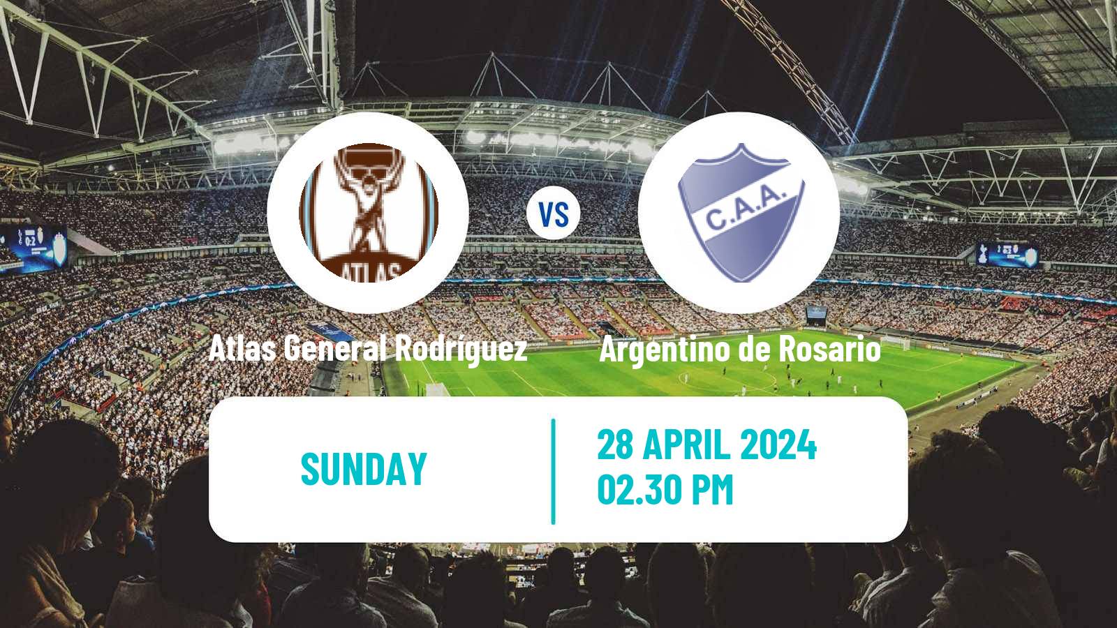 Soccer Argentinian Primera C Atlas General Rodríguez - Argentino de Rosario