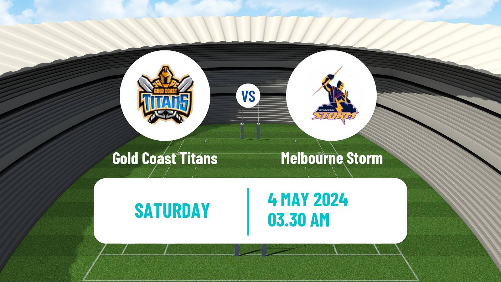 Rugby league Australian NRL Gold Coast Titans - Melbourne Storm