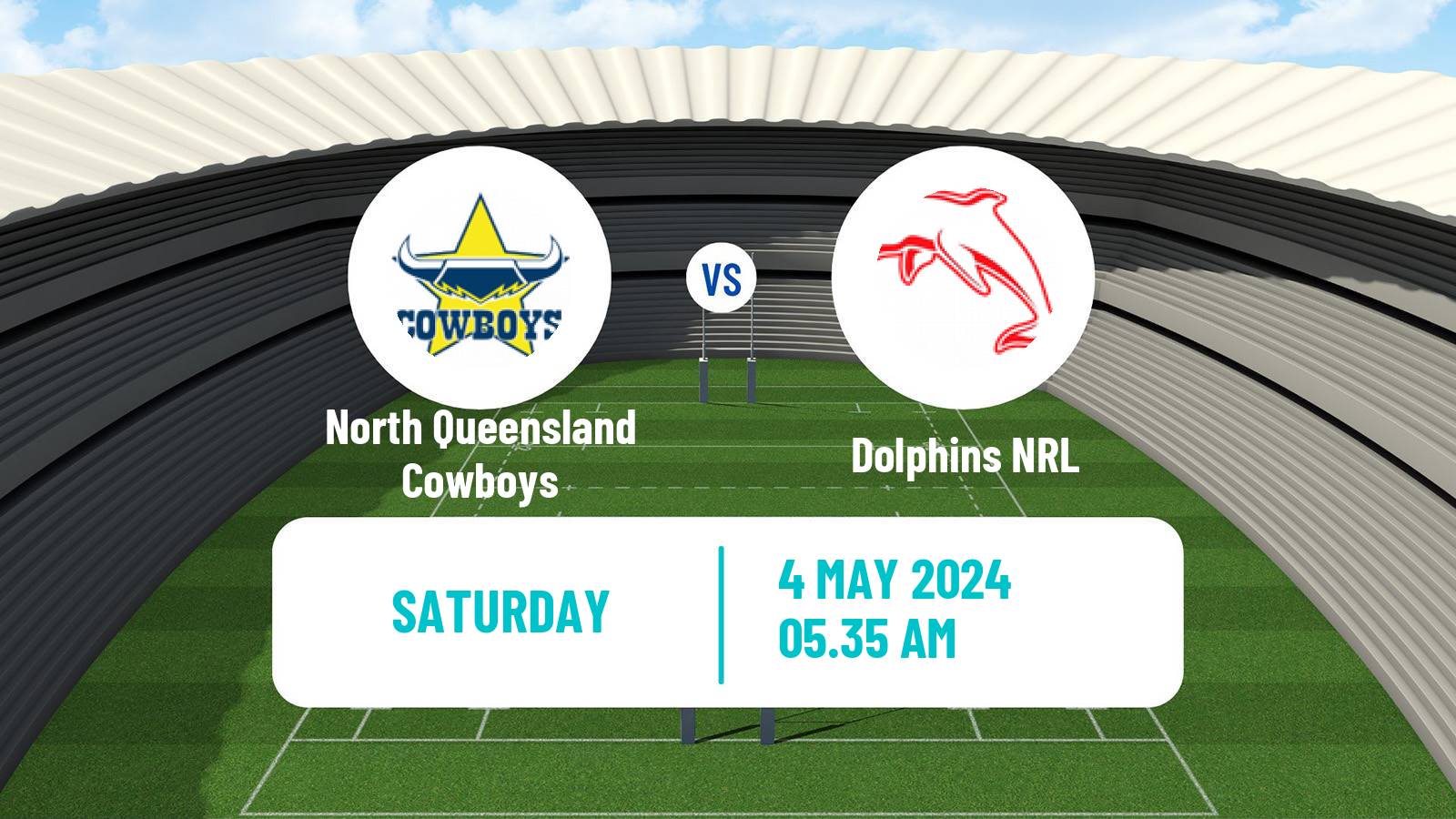 Rugby league Australian NRL North Queensland Cowboys - Dolphins
