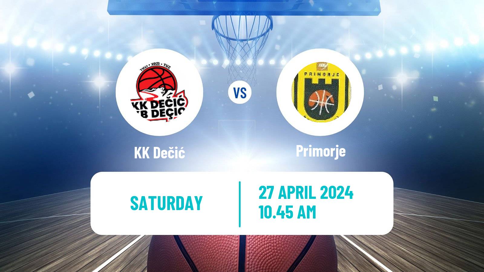 Basketball Montenegrin Prva A Liga Basketball Dečić - Primorje