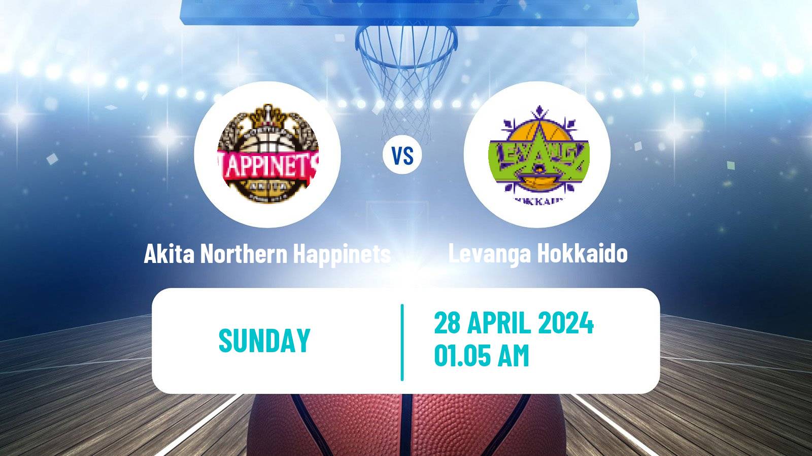 Basketball BJ League Akita Northern Happinets - Levanga Hokkaido