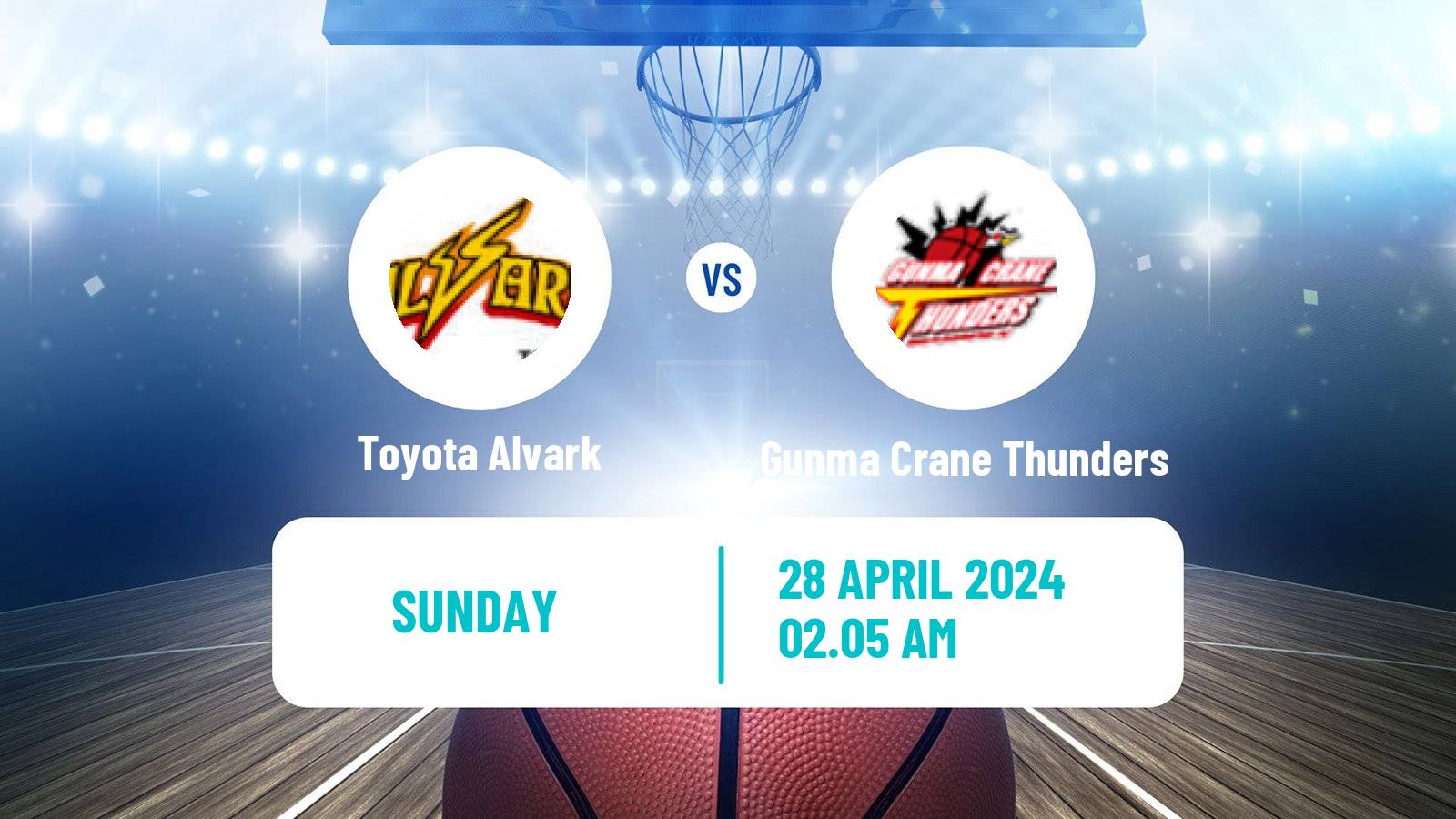 Basketball BJ League Toyota Alvark - Gunma Crane Thunders