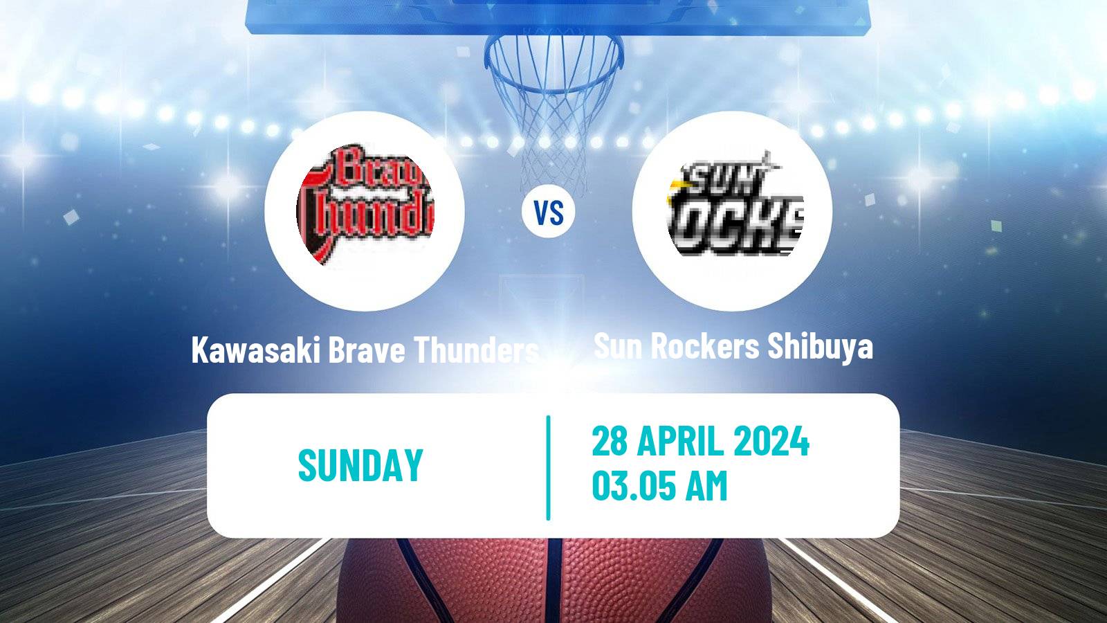 Basketball BJ League Kawasaki Brave Thunders - Sun Rockers Shibuya