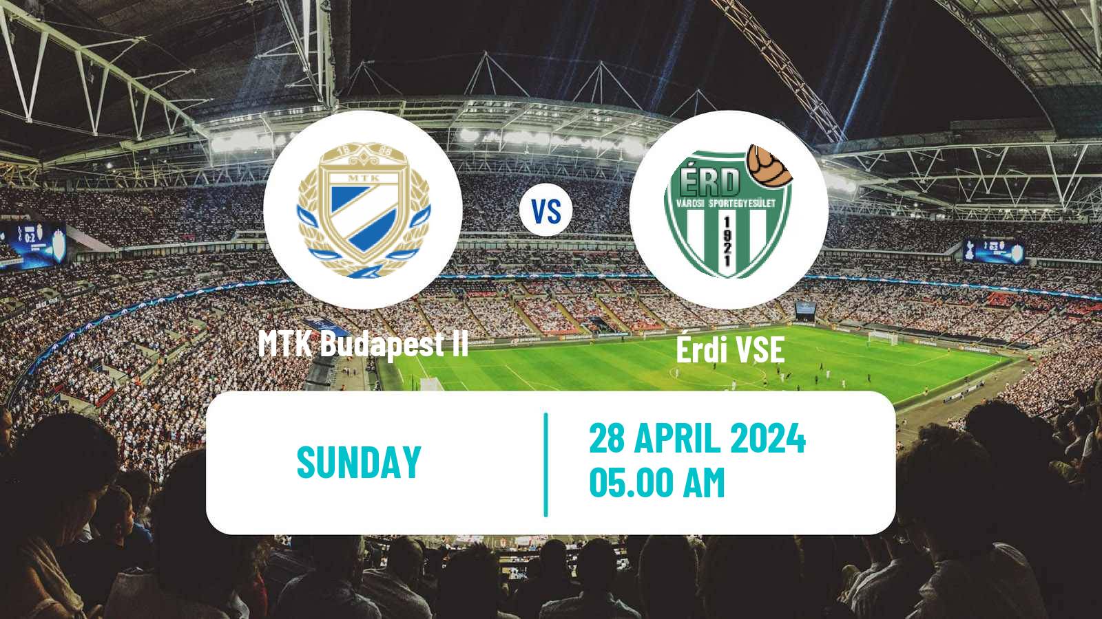 Soccer Hungarian NB III Southwest MTK Budapest II - Érdi VSE