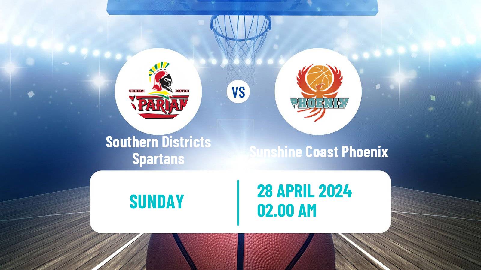 Basketball Australian NBL1 North Southern Districts Spartans - Sunshine Coast Phoenix