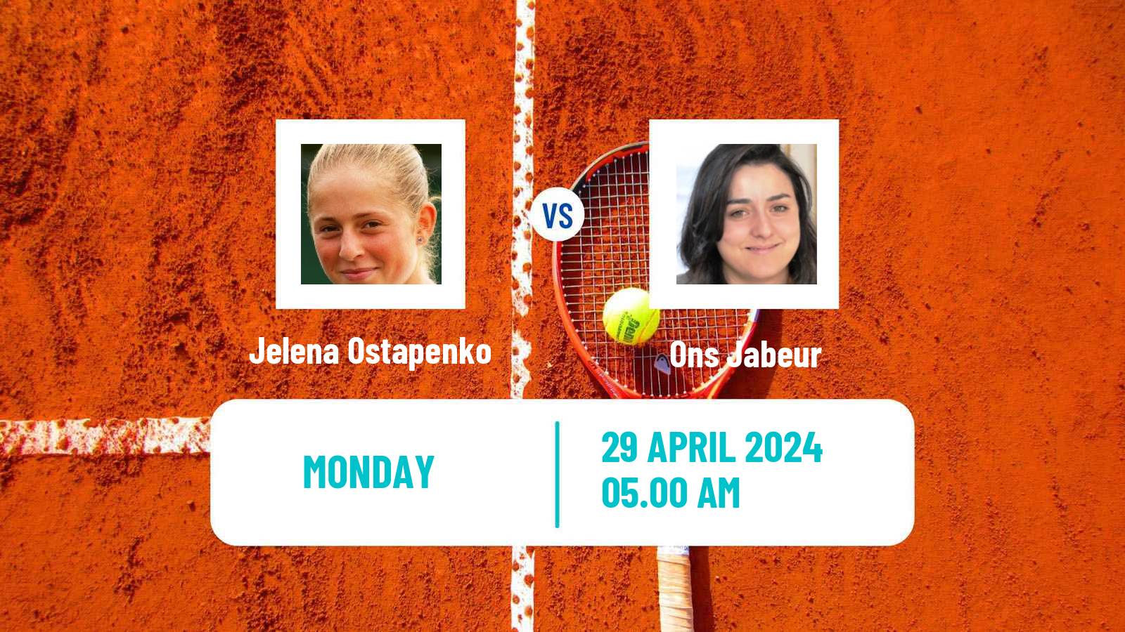 Tennis WTA Madrid Jelena Ostapenko - Ons Jabeur