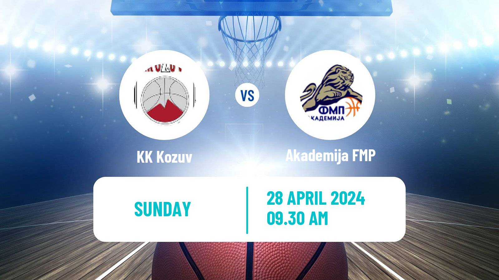 Basketball North Macedonian Prva Liga Basketball Kozuv - Akademija FMP