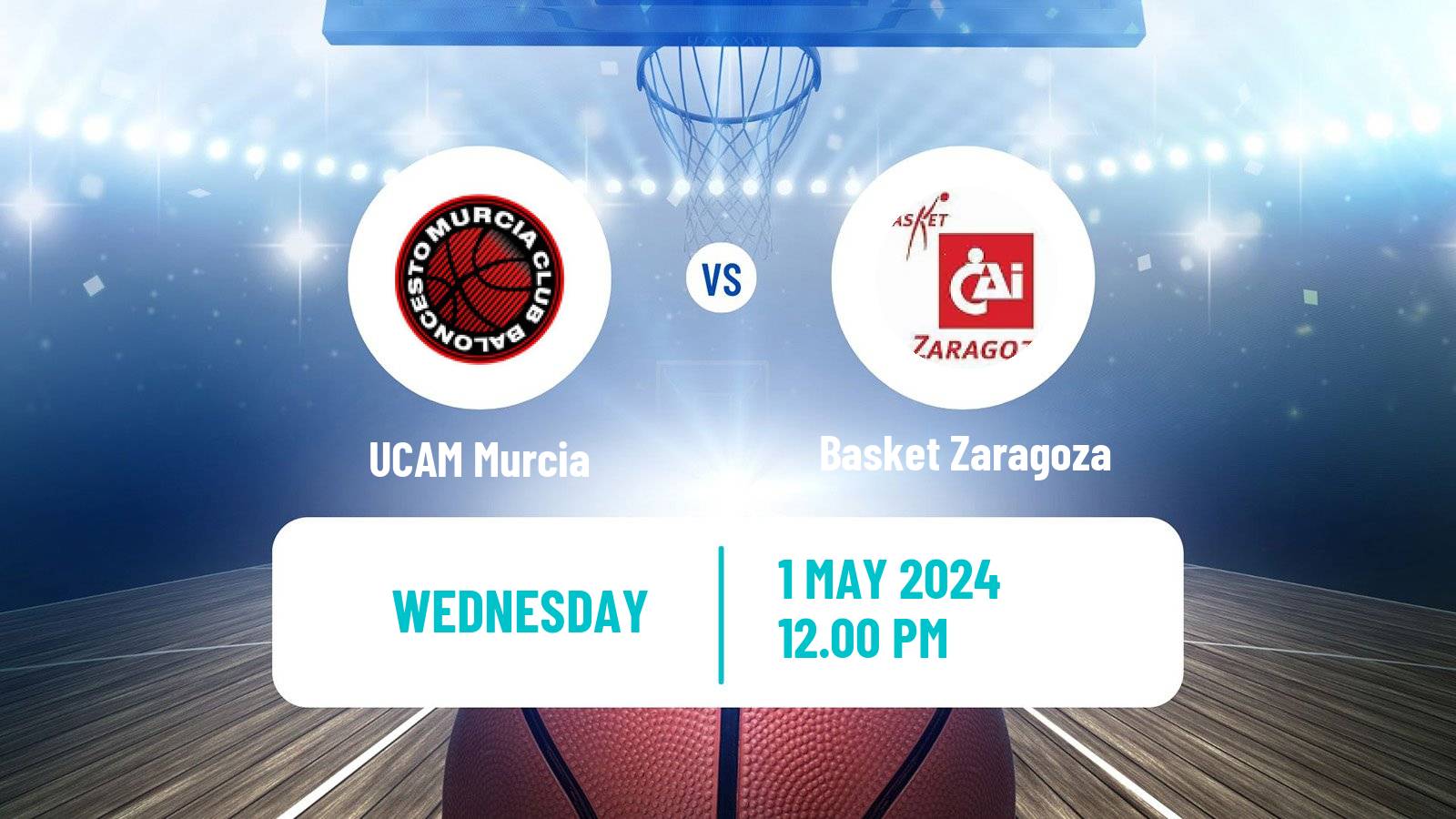 Basketball Spanish ACB League UCAM Murcia - Basket Zaragoza