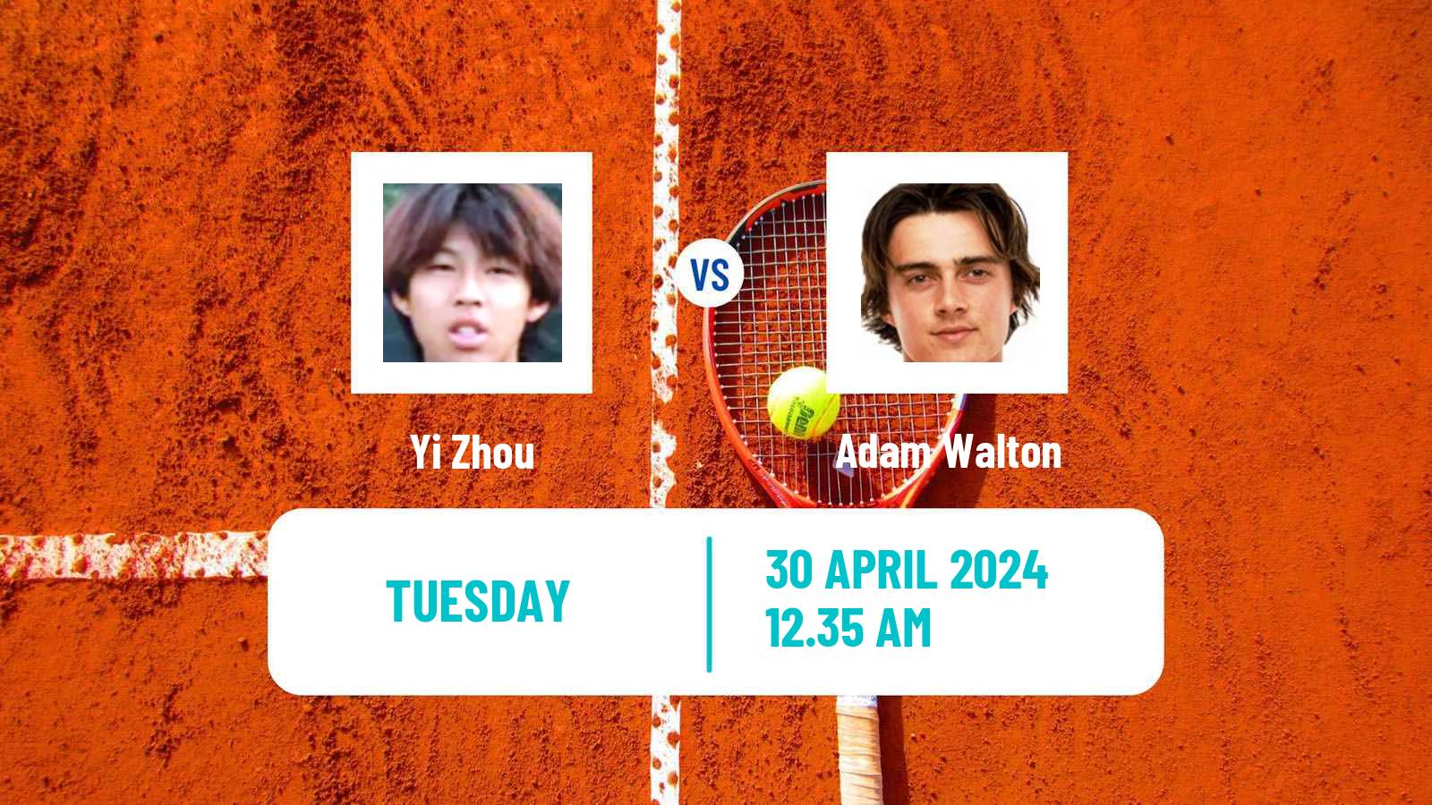 Tennis Guangzhou Challenger Men Yi Zhou - Adam Walton
