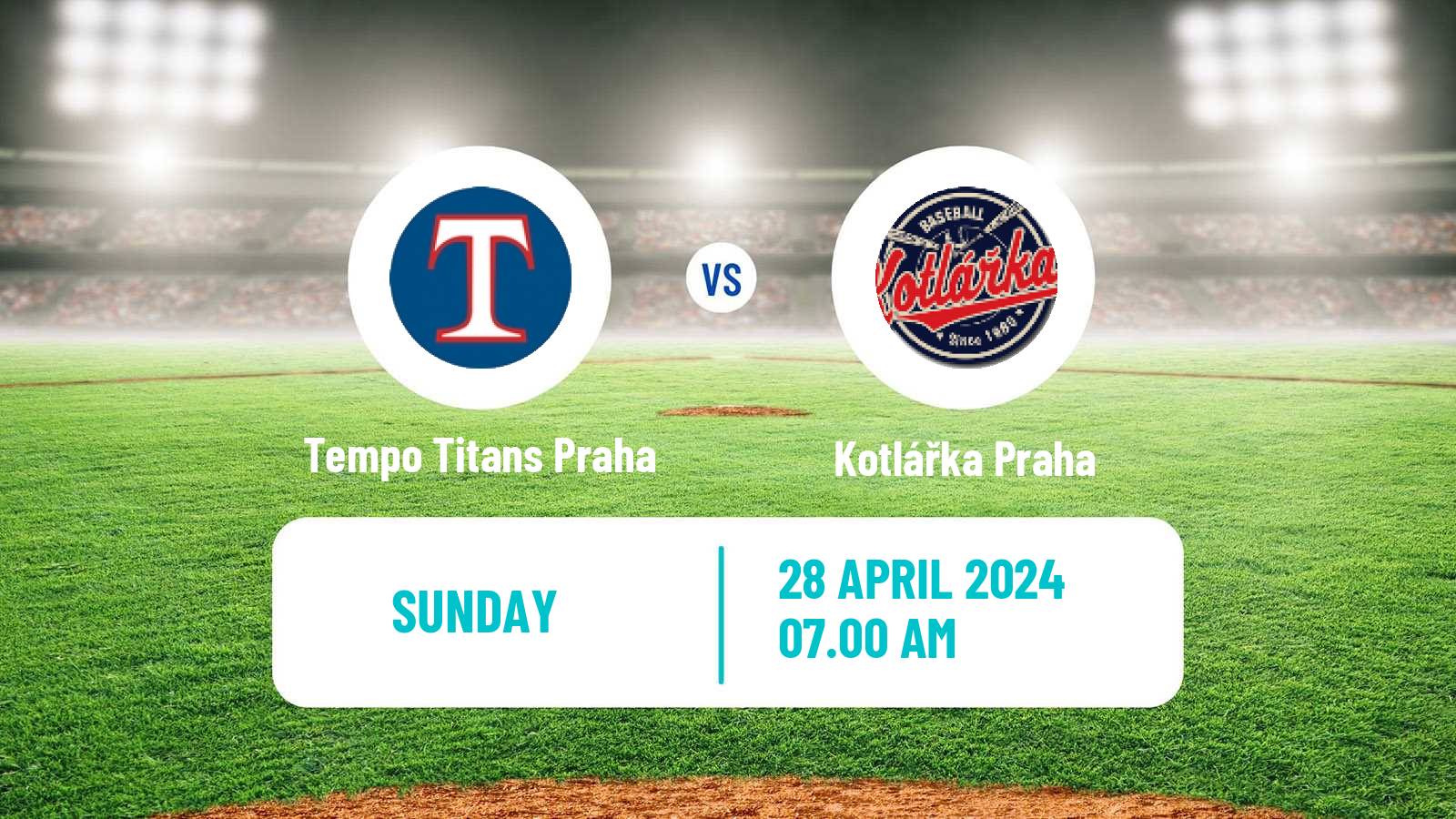Baseball Czech Extraliga Baseball Tempo Titans Praha - Kotlářka Praha