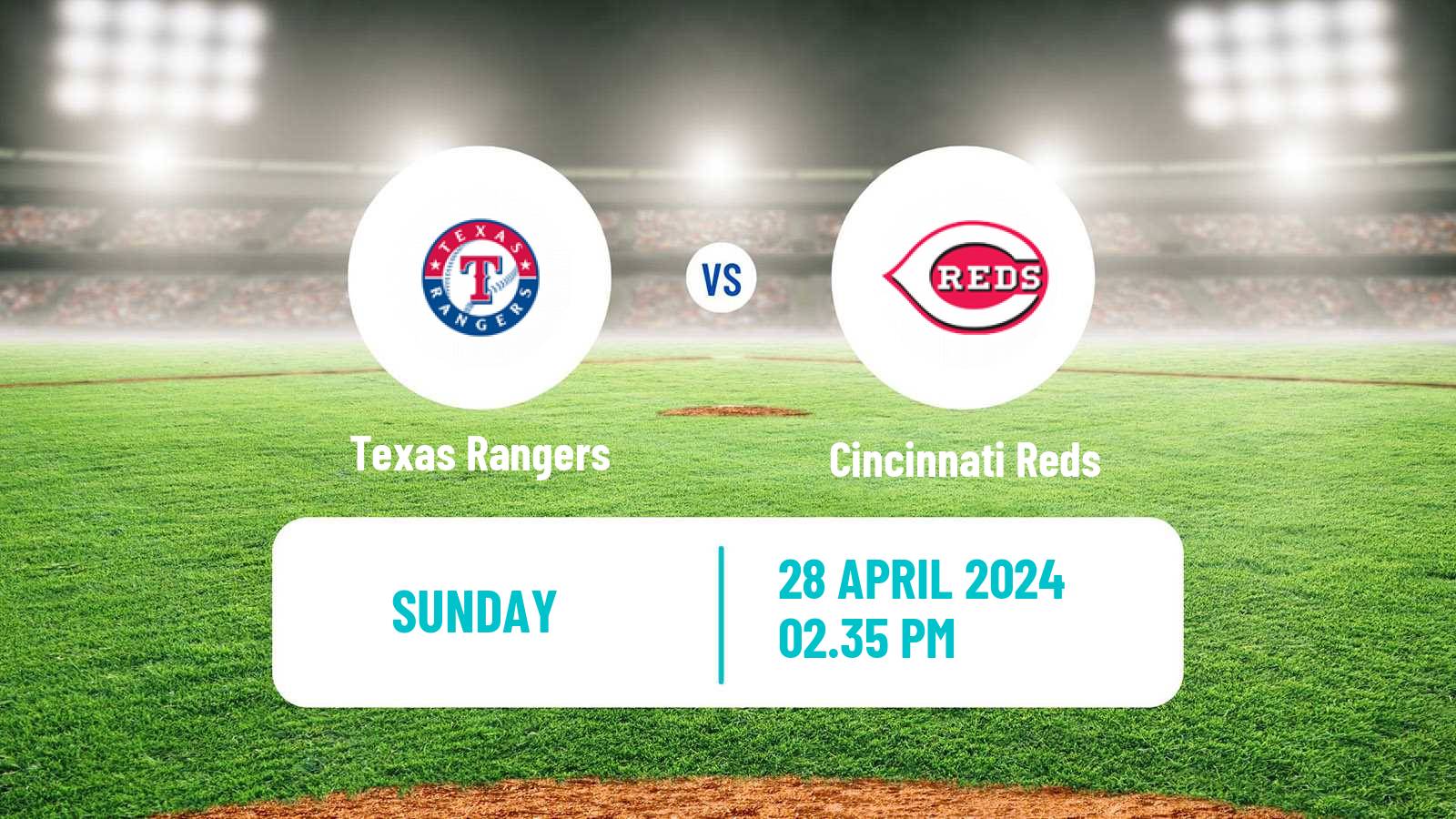Baseball MLB Texas Rangers - Cincinnati Reds