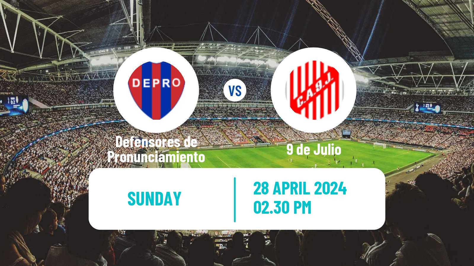 Soccer Argentinian Torneo Federal Defensores de Pronunciamiento - 9 de Julio