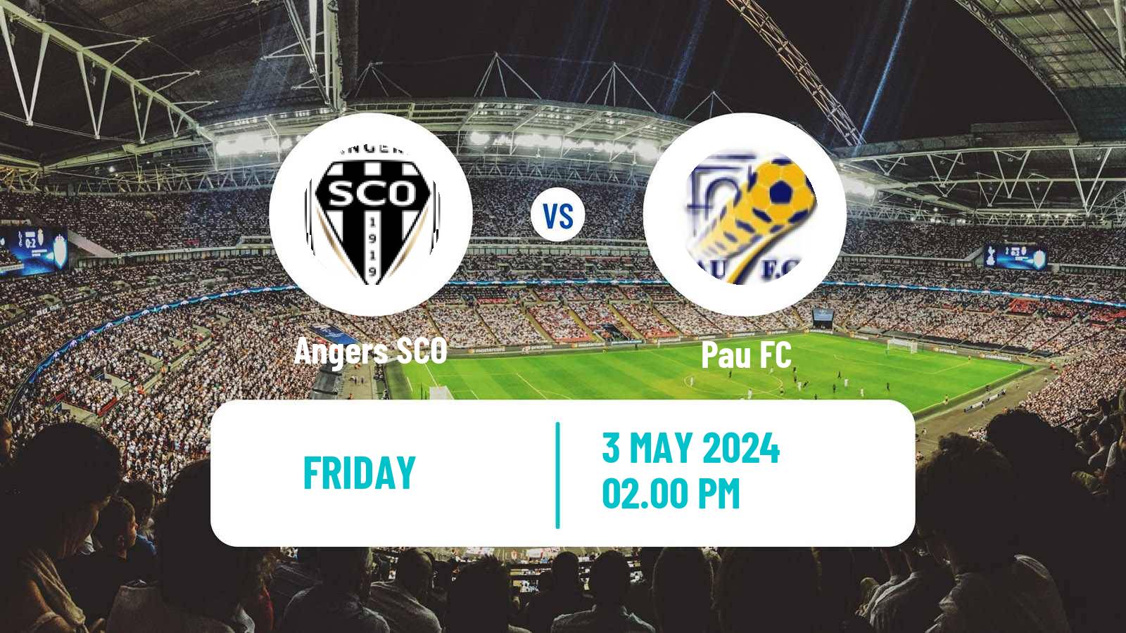 Soccer French Ligue 2 Angers - Pau