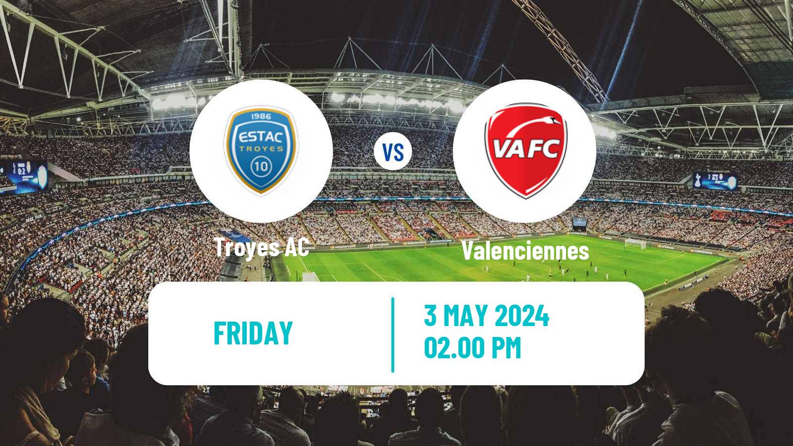 Soccer French Ligue 2 Troyes - Valenciennes
