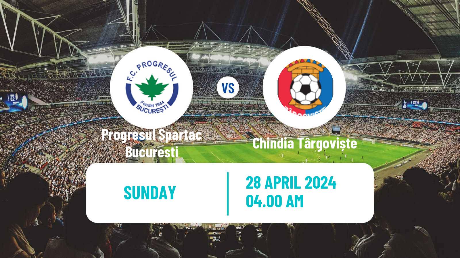 Soccer Romanian Division 2 Progresul Spartac Bucuresti - Chindia Târgoviște