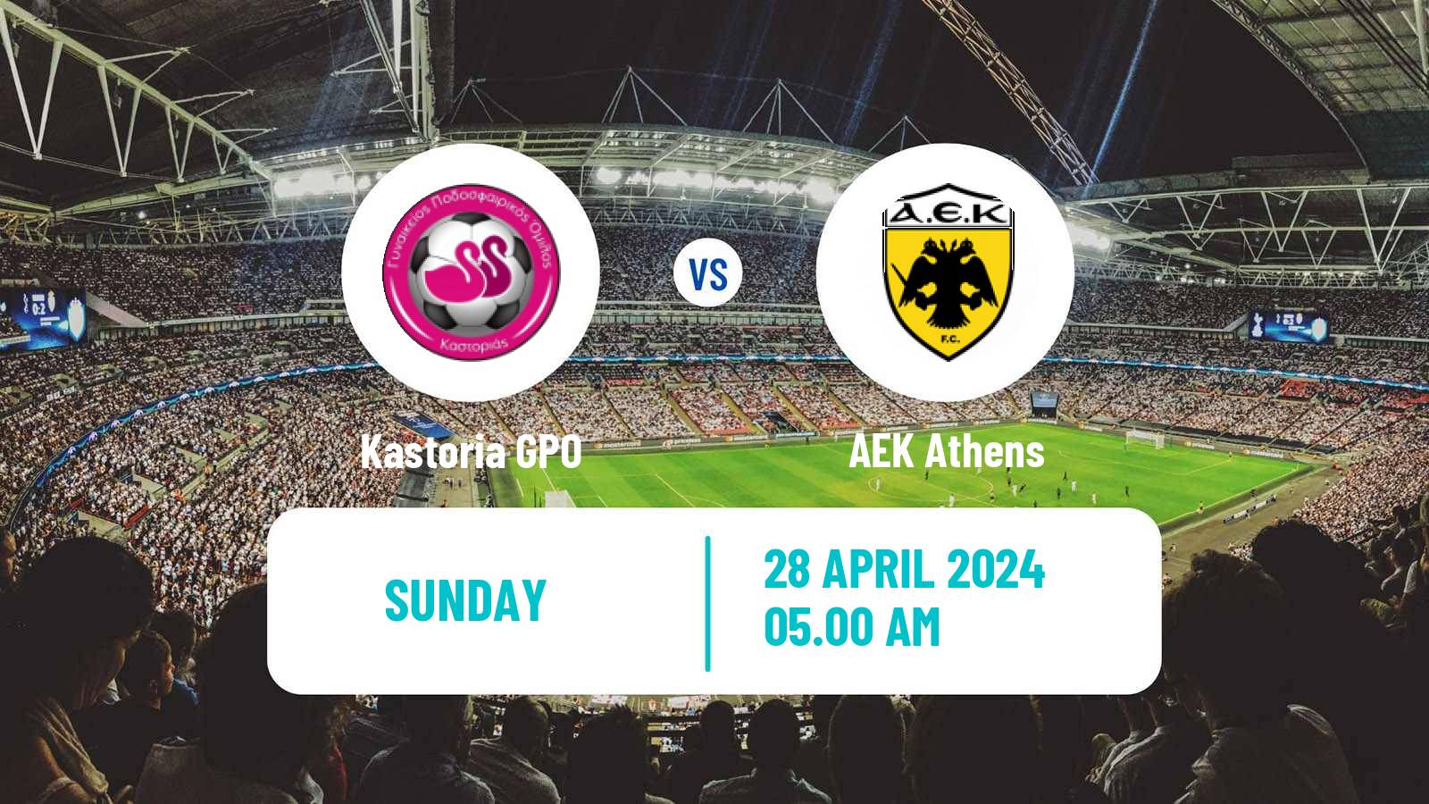 Soccer Greek Division A Women Kastoria - AEK Athens