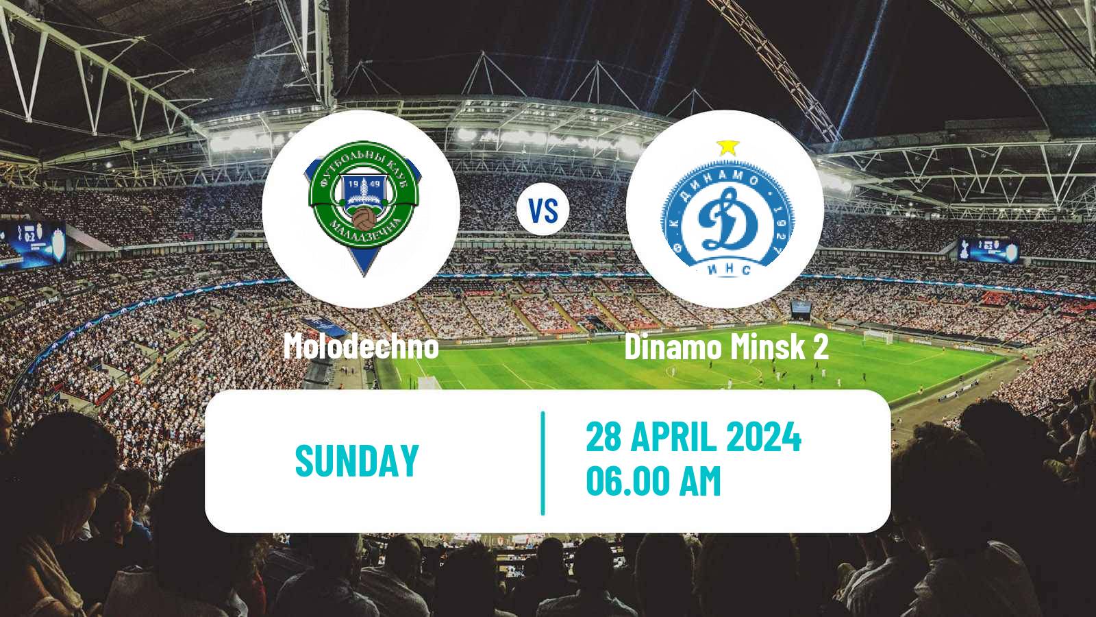 Soccer Belarusian Pershaya Liga Molodechno - Dinamo Minsk 2
