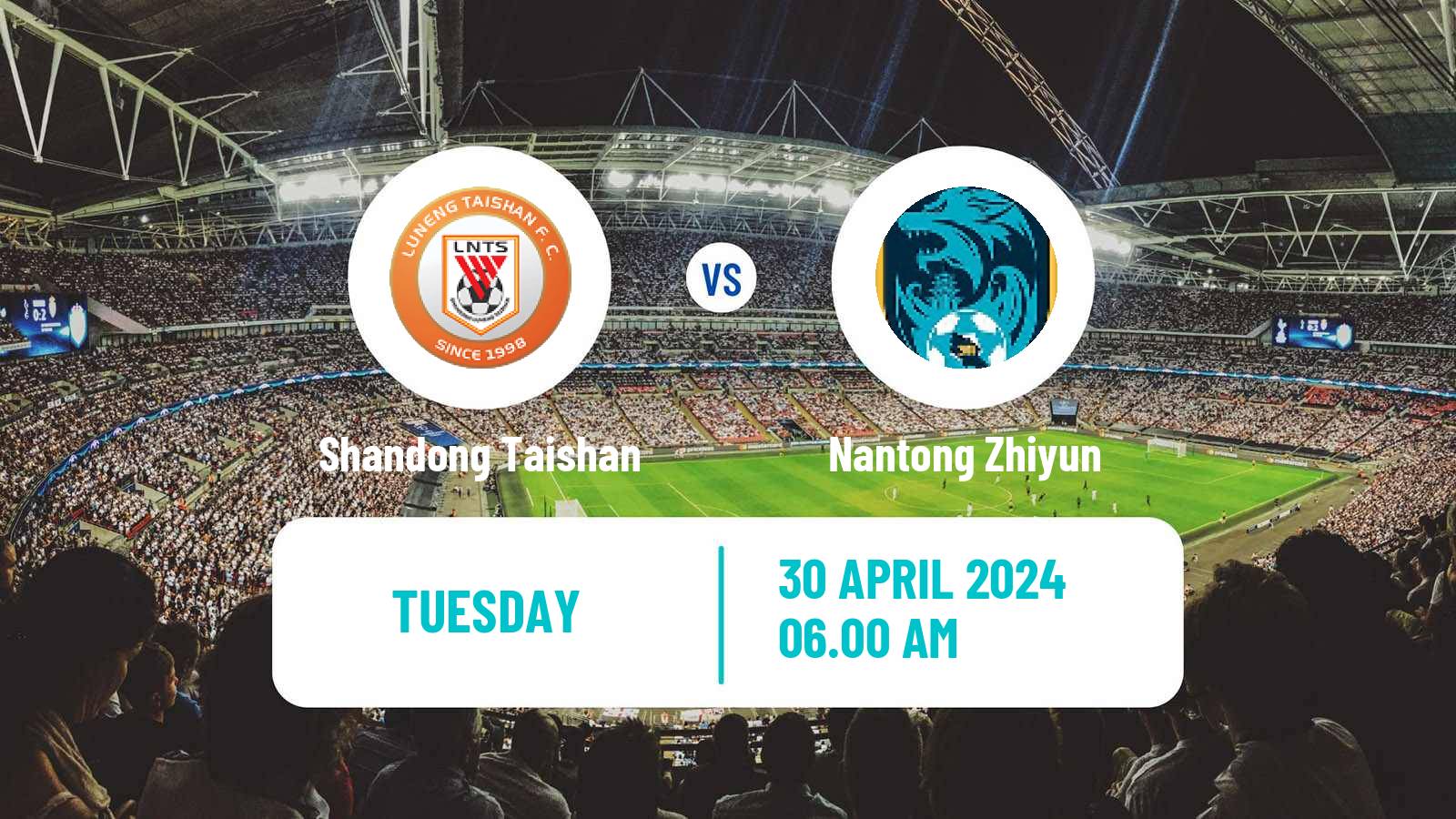 Soccer Chinese Super League Shandong Taishan - Nantong Zhiyun