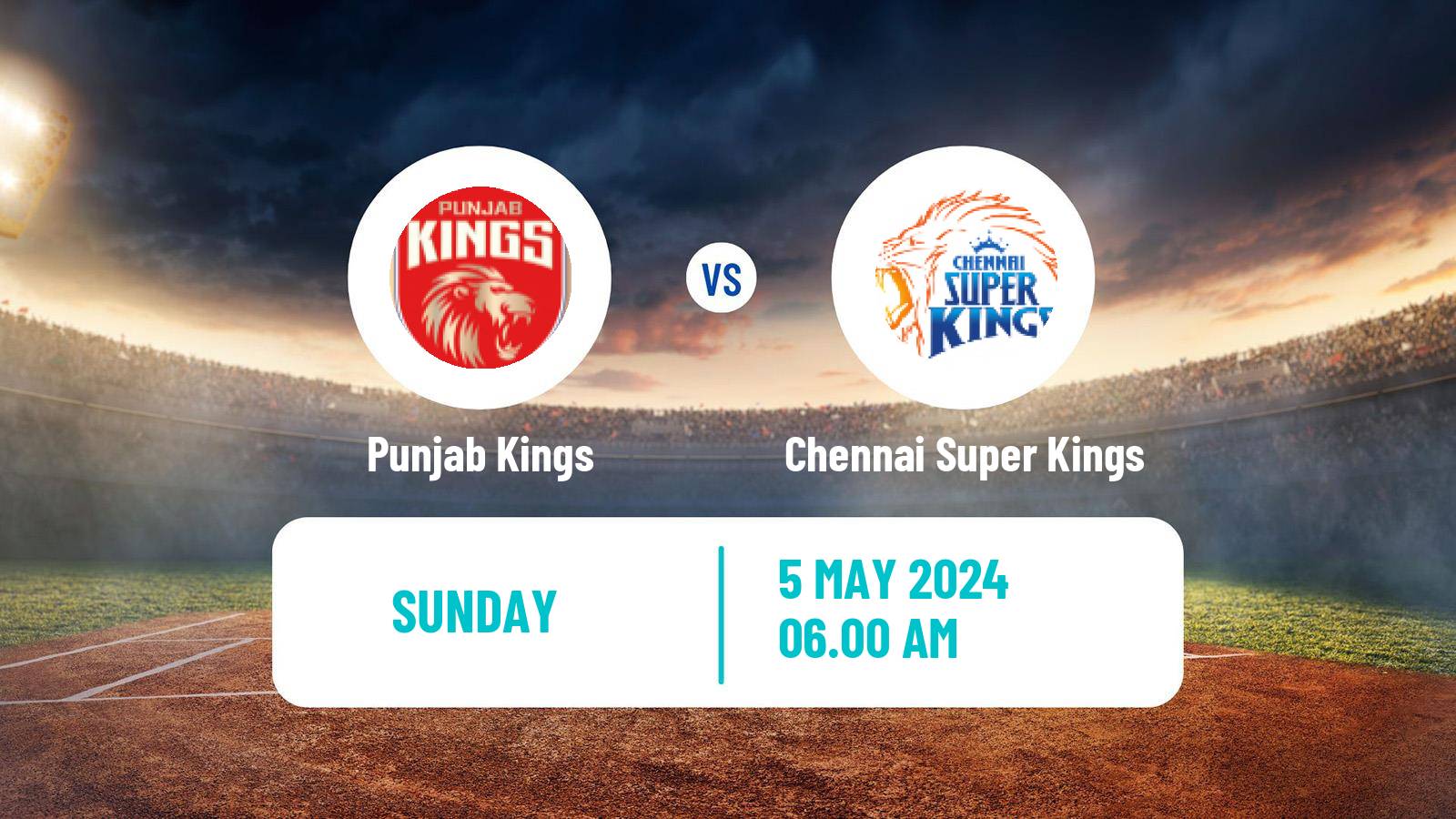 Cricket Indian Premier League Cricket Punjab Kings - Chennai Super Kings