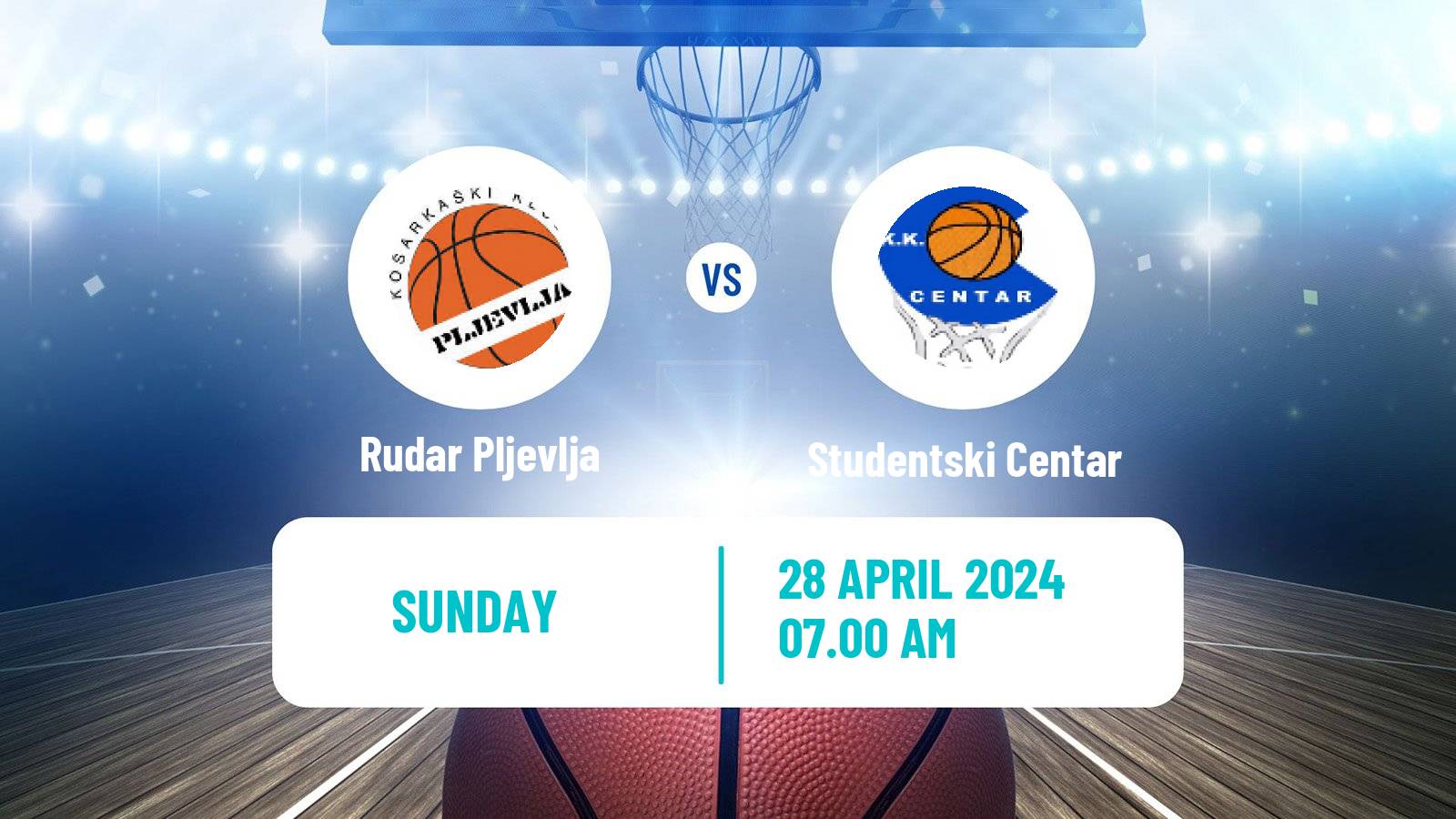 Basketball Montenegrin Prva A Liga Basketball Rudar Pljevlja - Studentski Centar