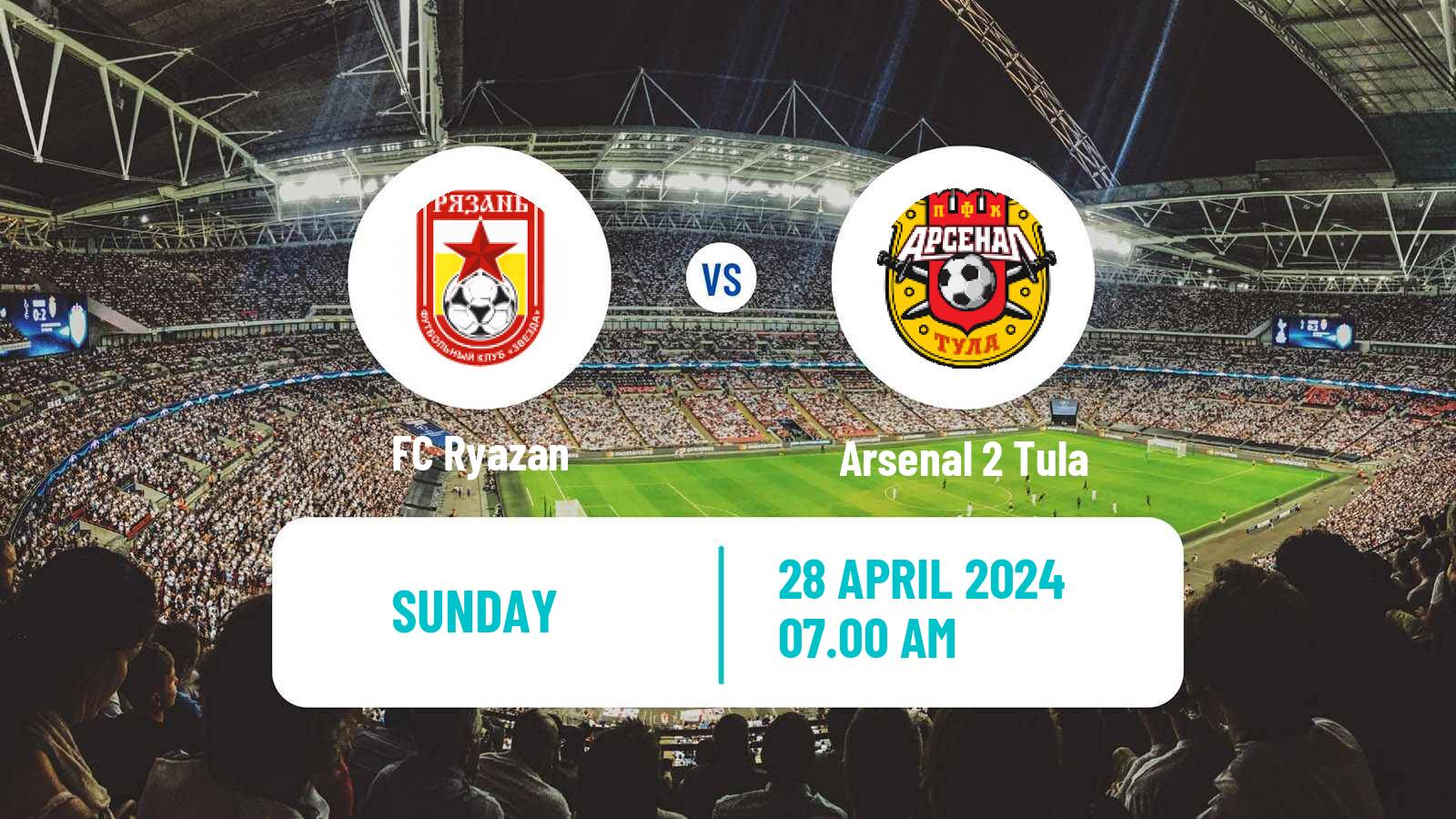Soccer FNL 2 Division B Group 3 Ryazan - Arsenal 2 Tula