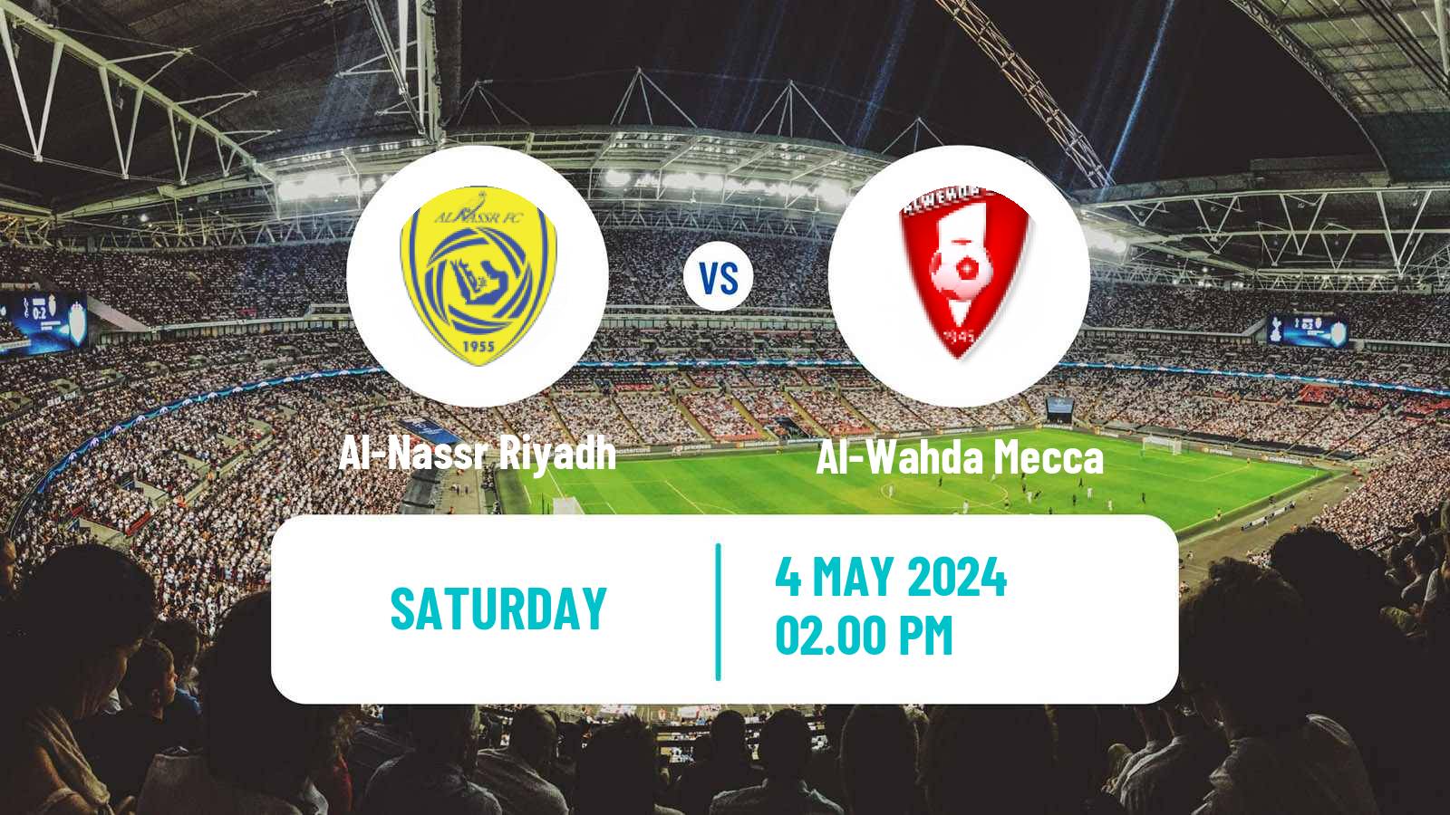 Soccer Saudi Professional League Al-Nassr Riyadh - Al-Wahda Mecca
